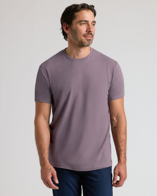 Dark Heather Amethyst Classic Crew Neck