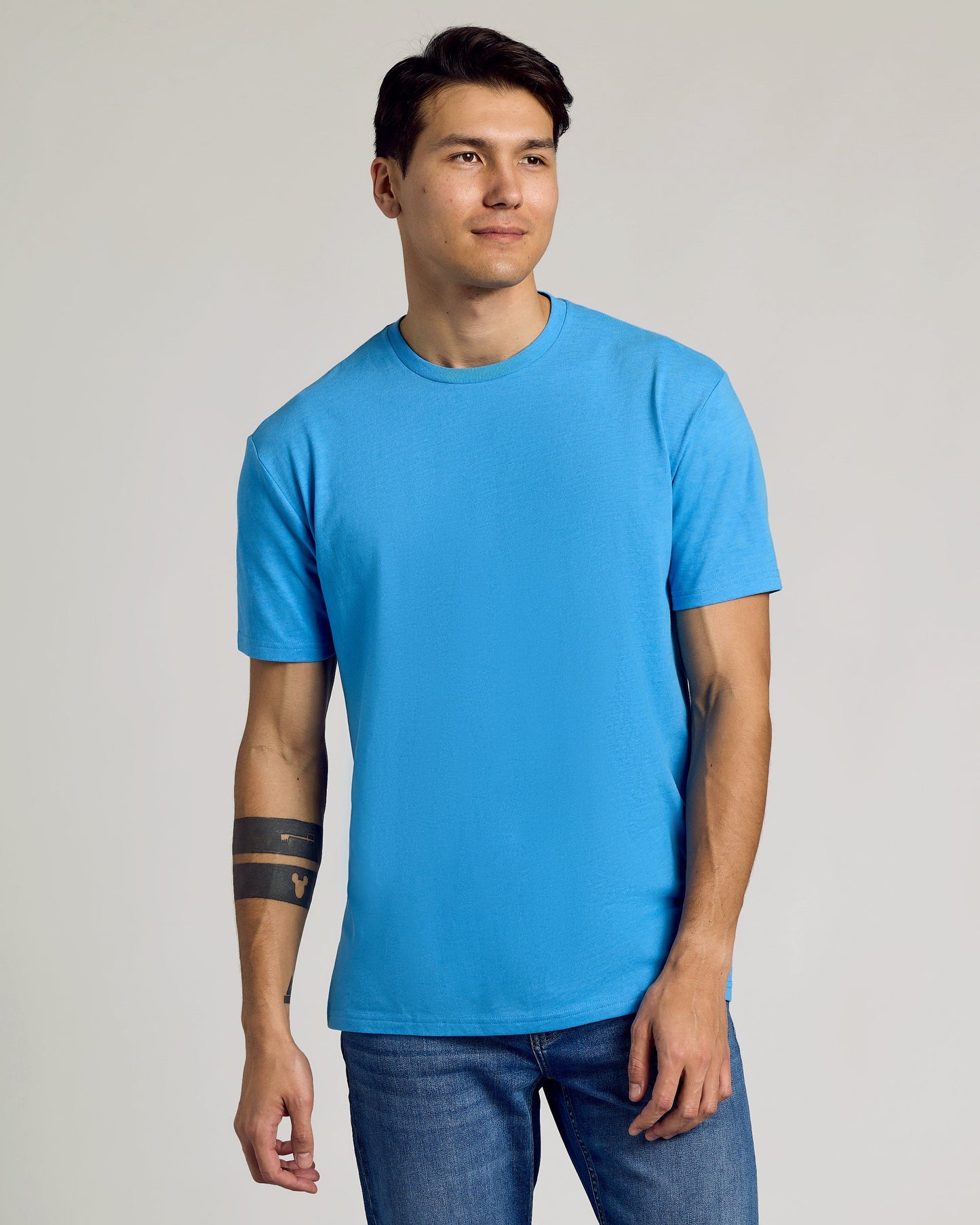 Dark Heather Bahama Blue Classic Crew Neck