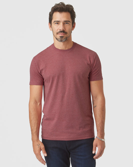 Heather Crimson Classic Crew Neck