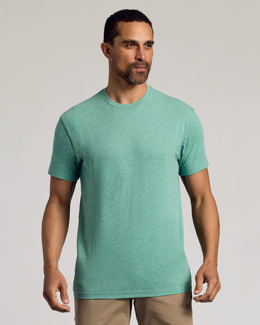 Light Heather Greenery Classic Crew Neck