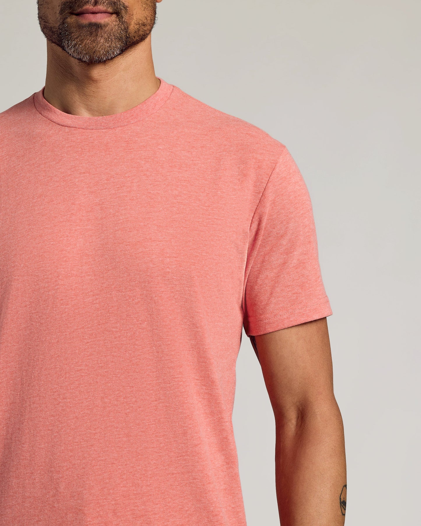 Light Heather Vermilion Classic Crew Neck