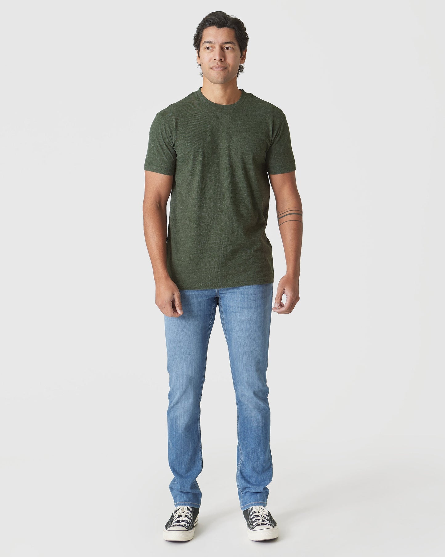 Racing Green Heather Classic Crew