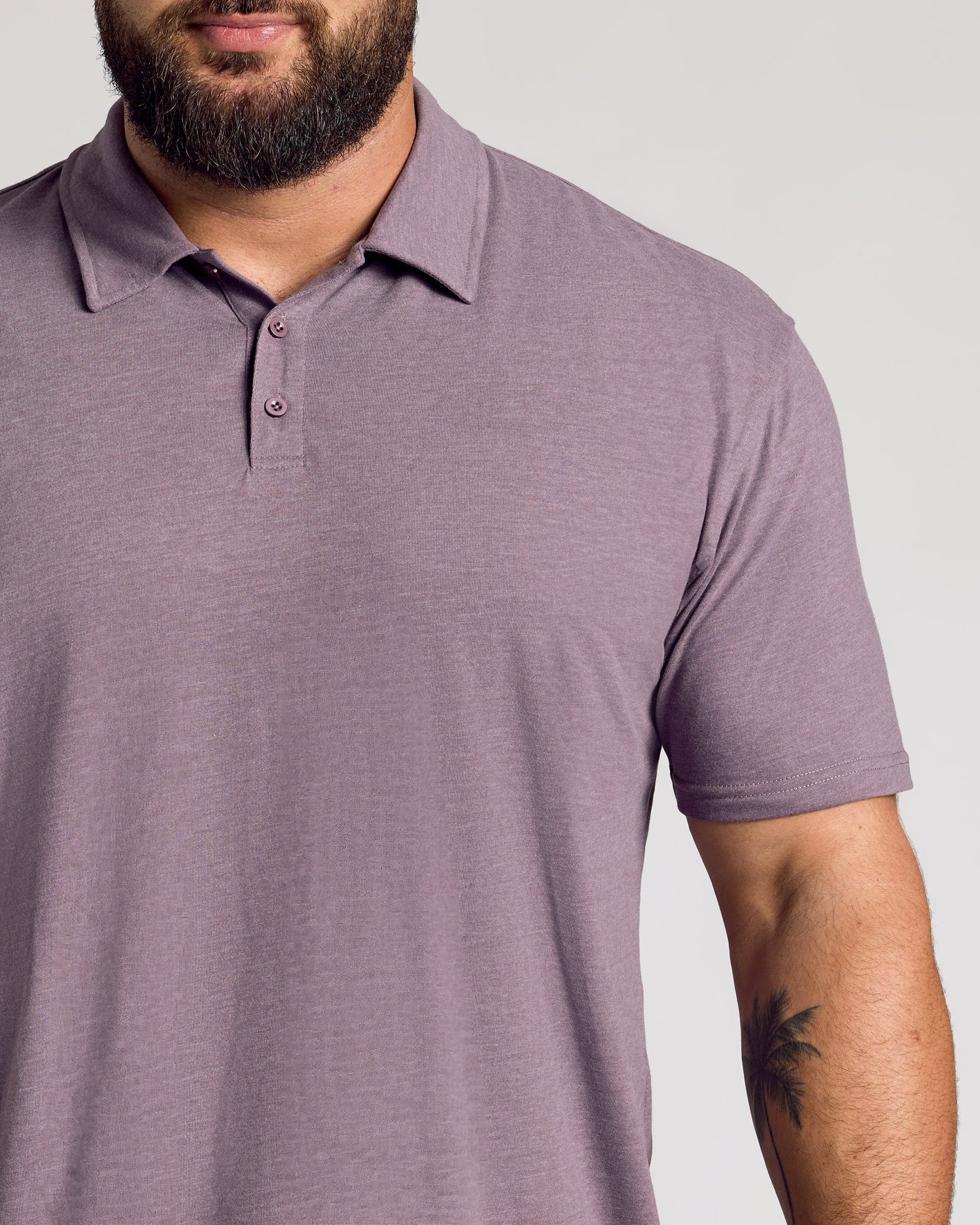Dark Heather Amethyst Classic Polo