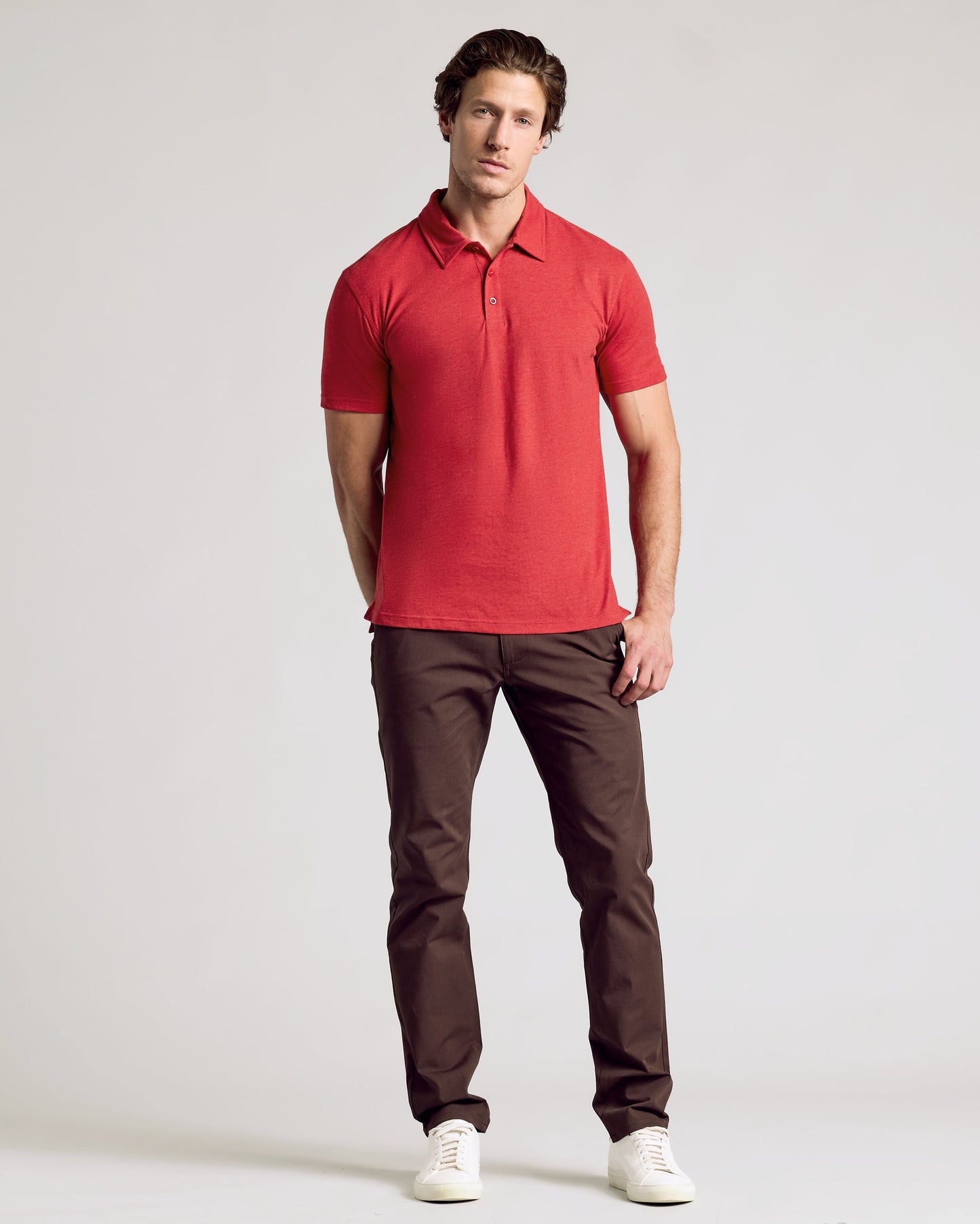 Dark Heather Lava Classic Polo
