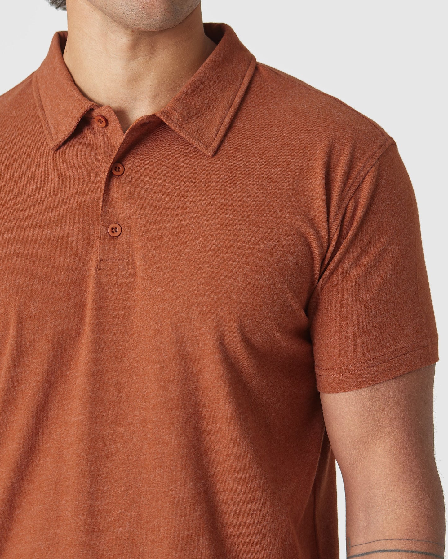 Heather Gingersnap Classic Polo