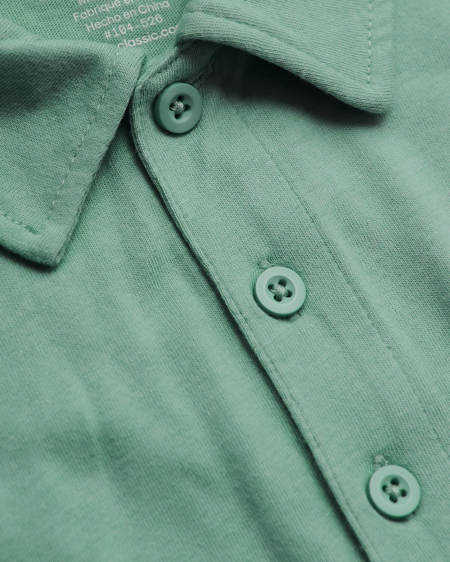 Light Heather Greenery Classic Polo