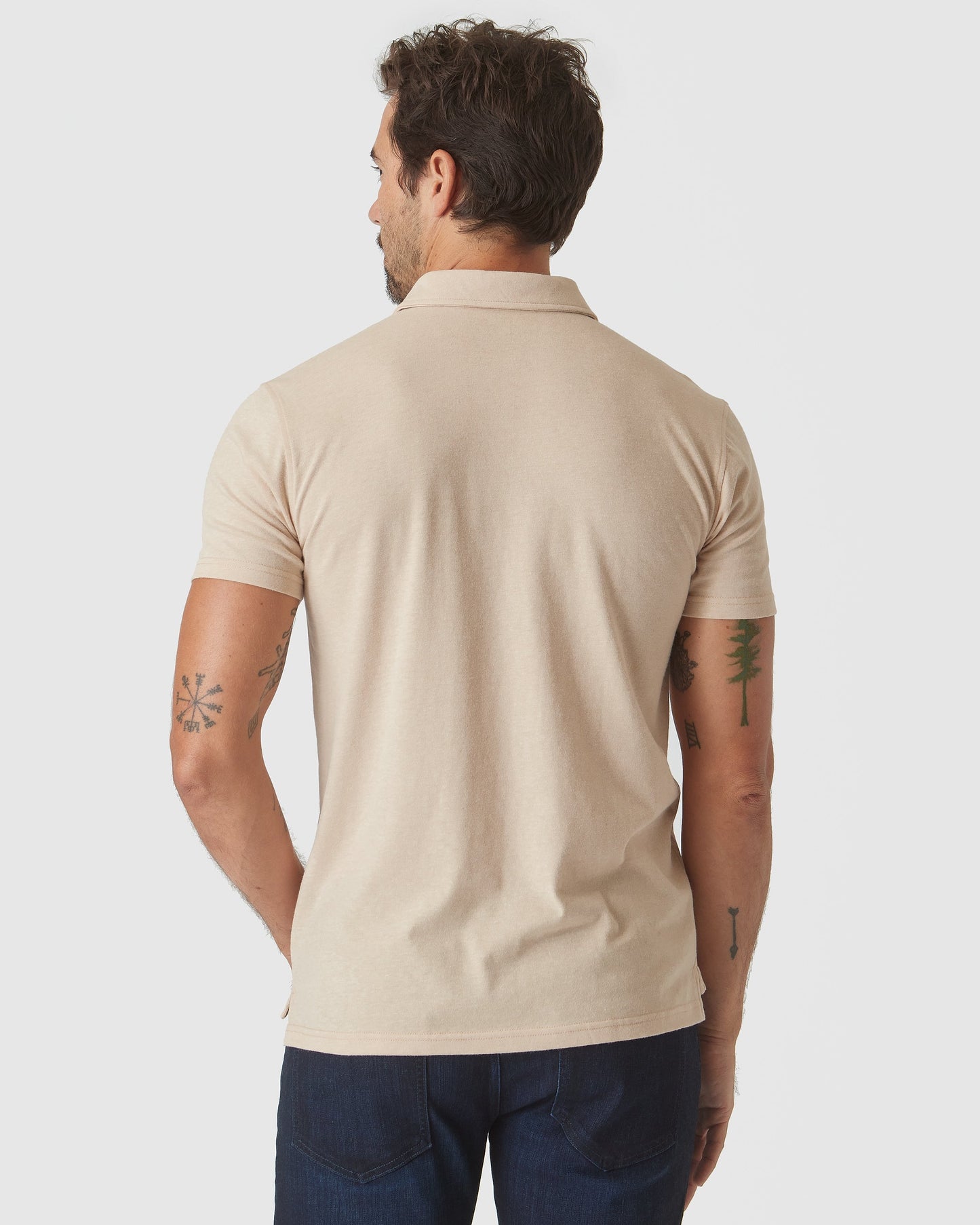 Light Camel Cream Heather Classic Polo