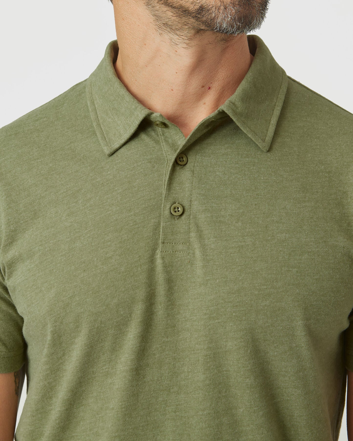 Olive Green Heather Polo