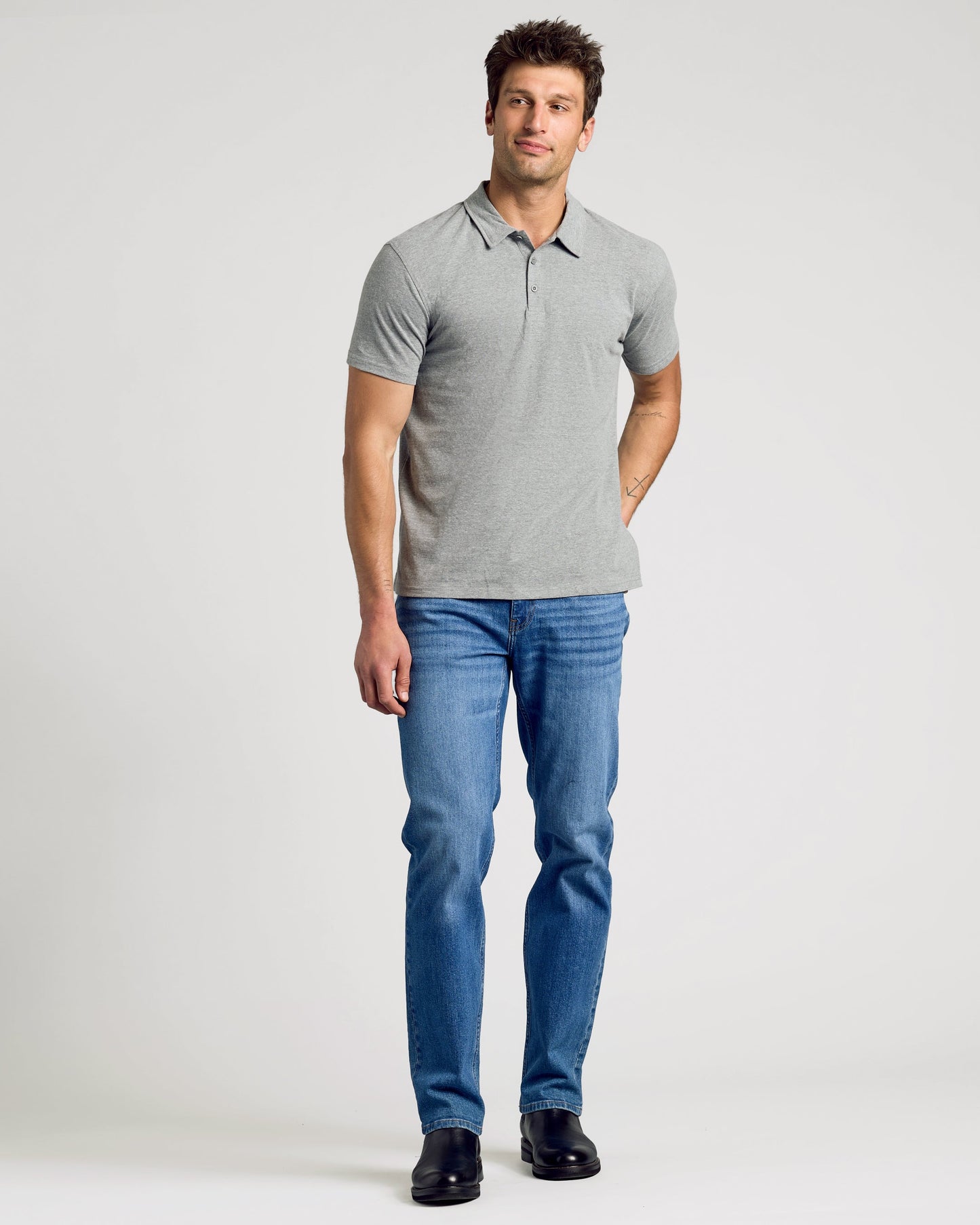 Heather Gray Classic Polo