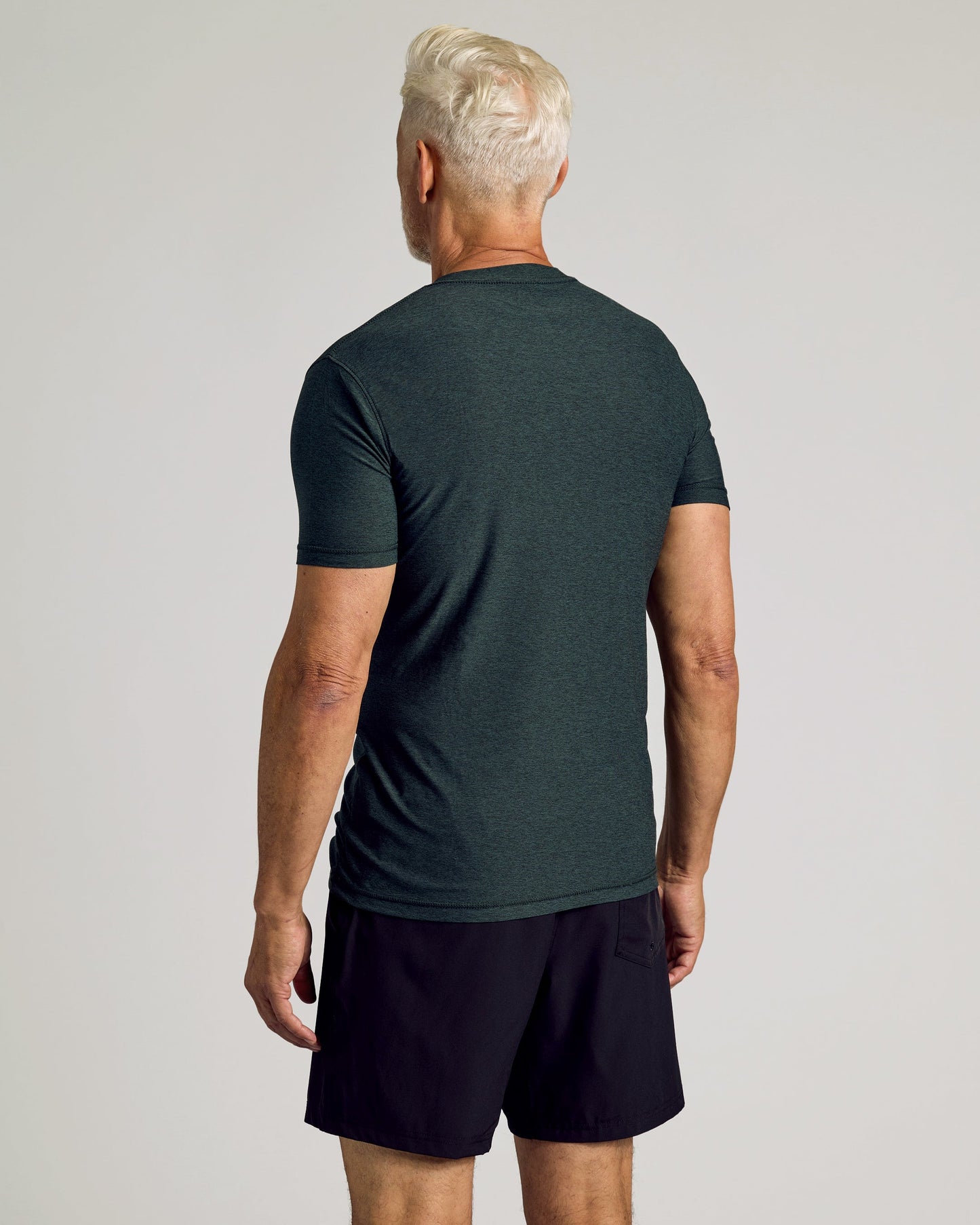 Dark Heather Forest Active Crew Neck Tee