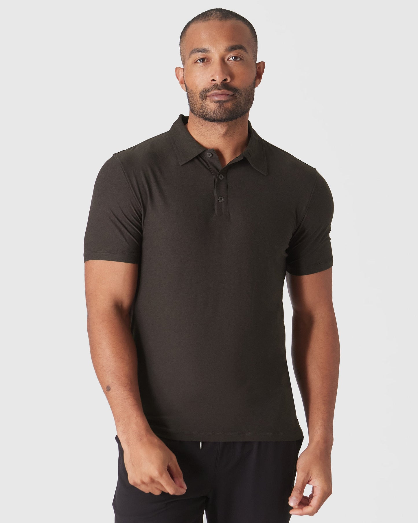 Dark Heather Cocoa Active Polo 2.0