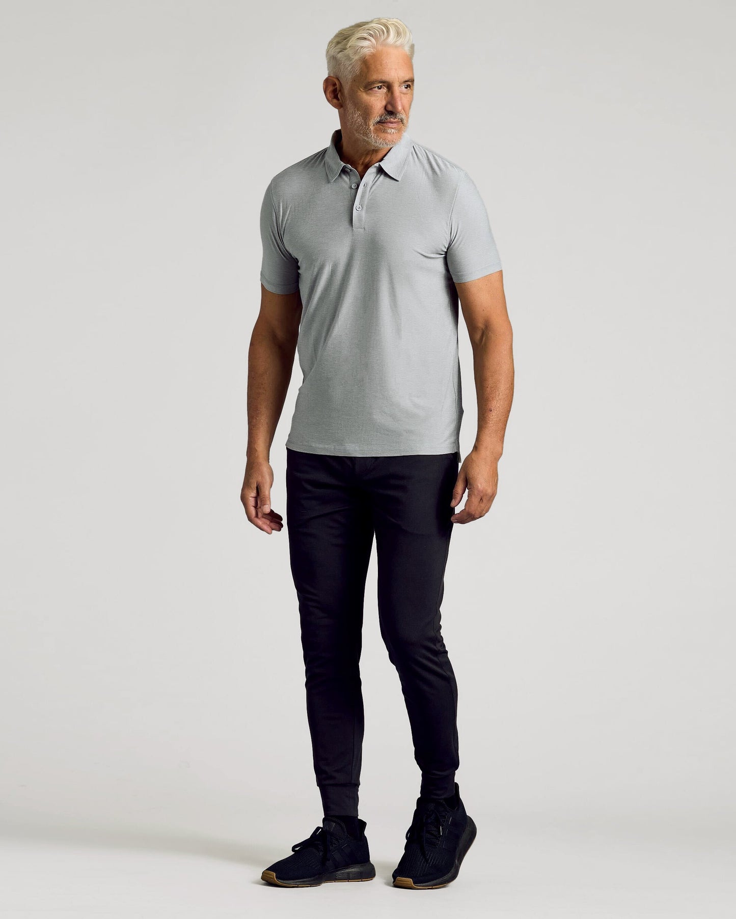 Light Heather Gray Active Polo 2.0