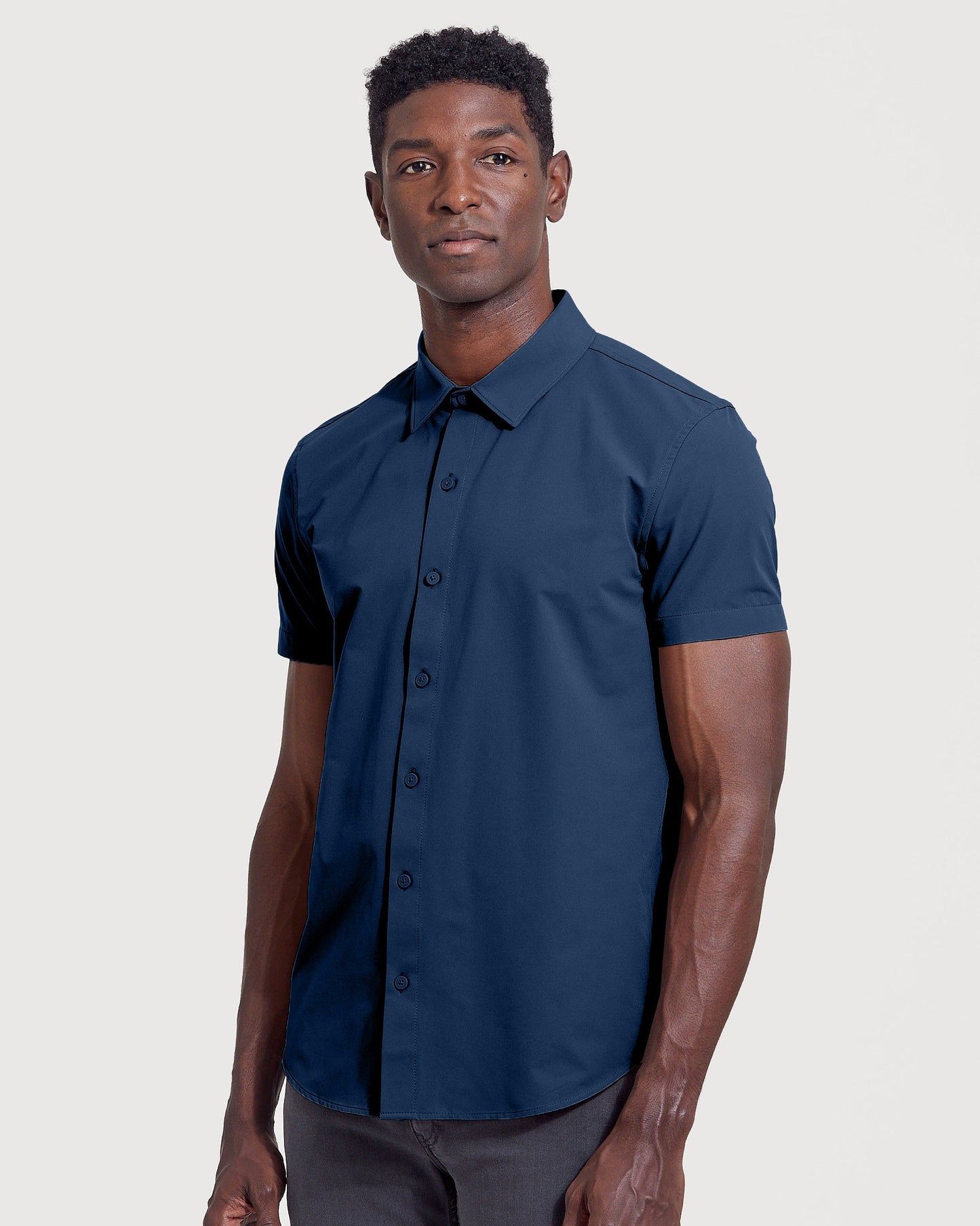 Navy Commuter Short Sleeve Shirt