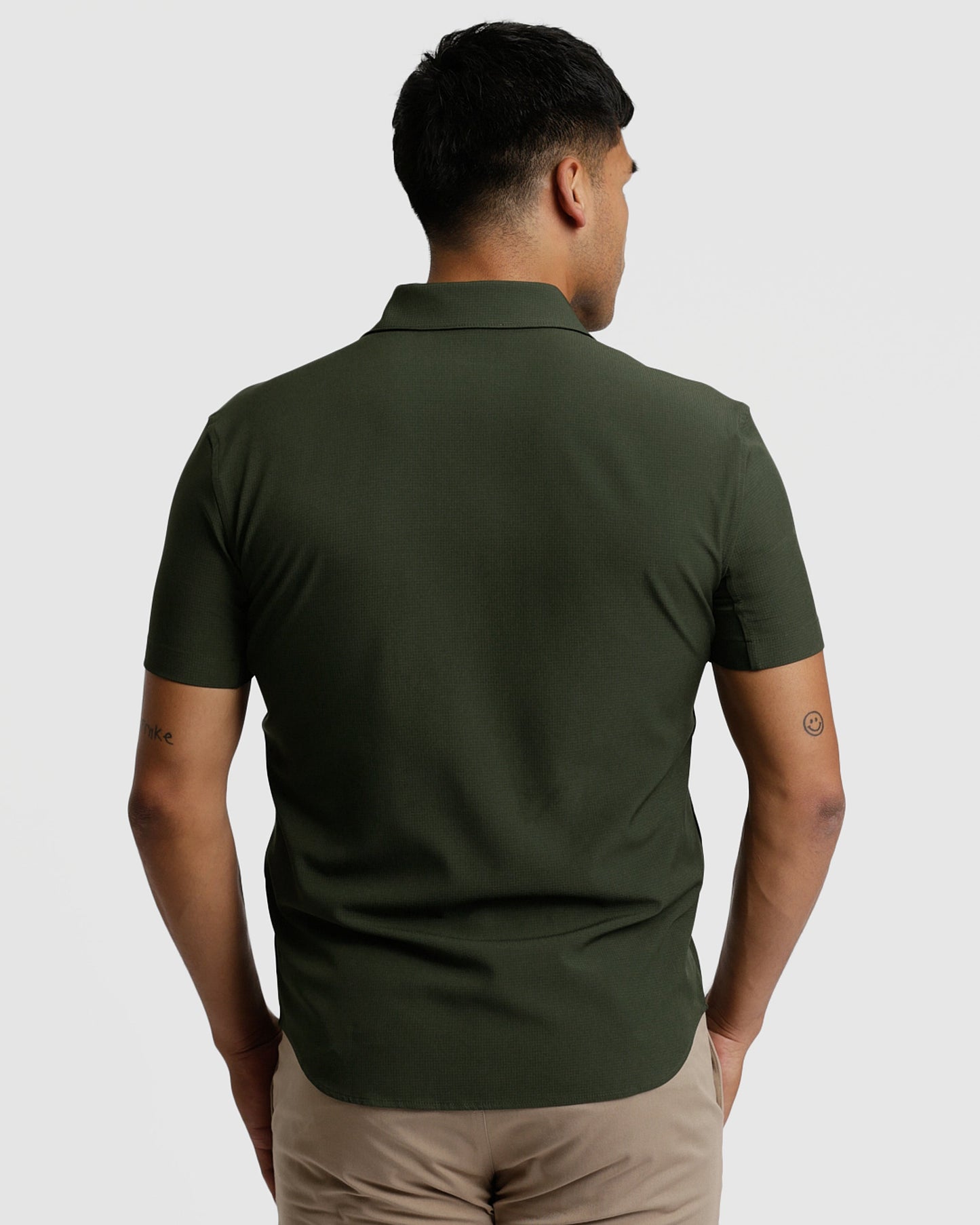 Olive Short Sleeve Ripstop Commuter Shirt
