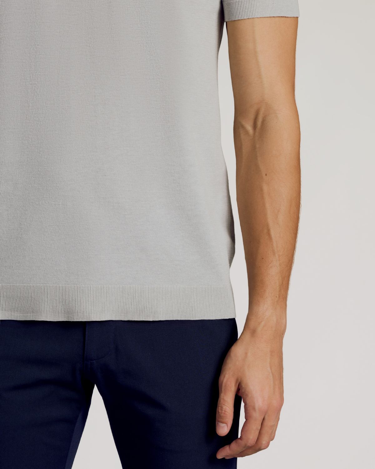 Heather Gray Dressy Polo