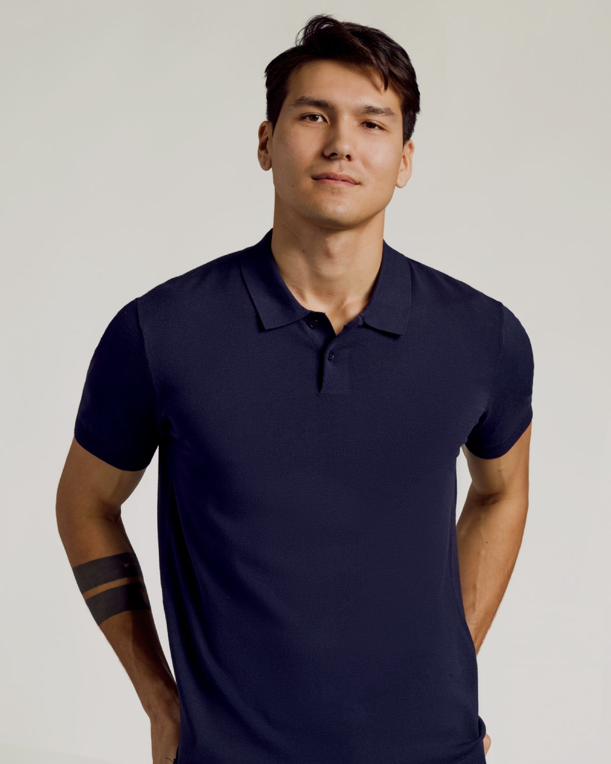 Navy Dressy Polo