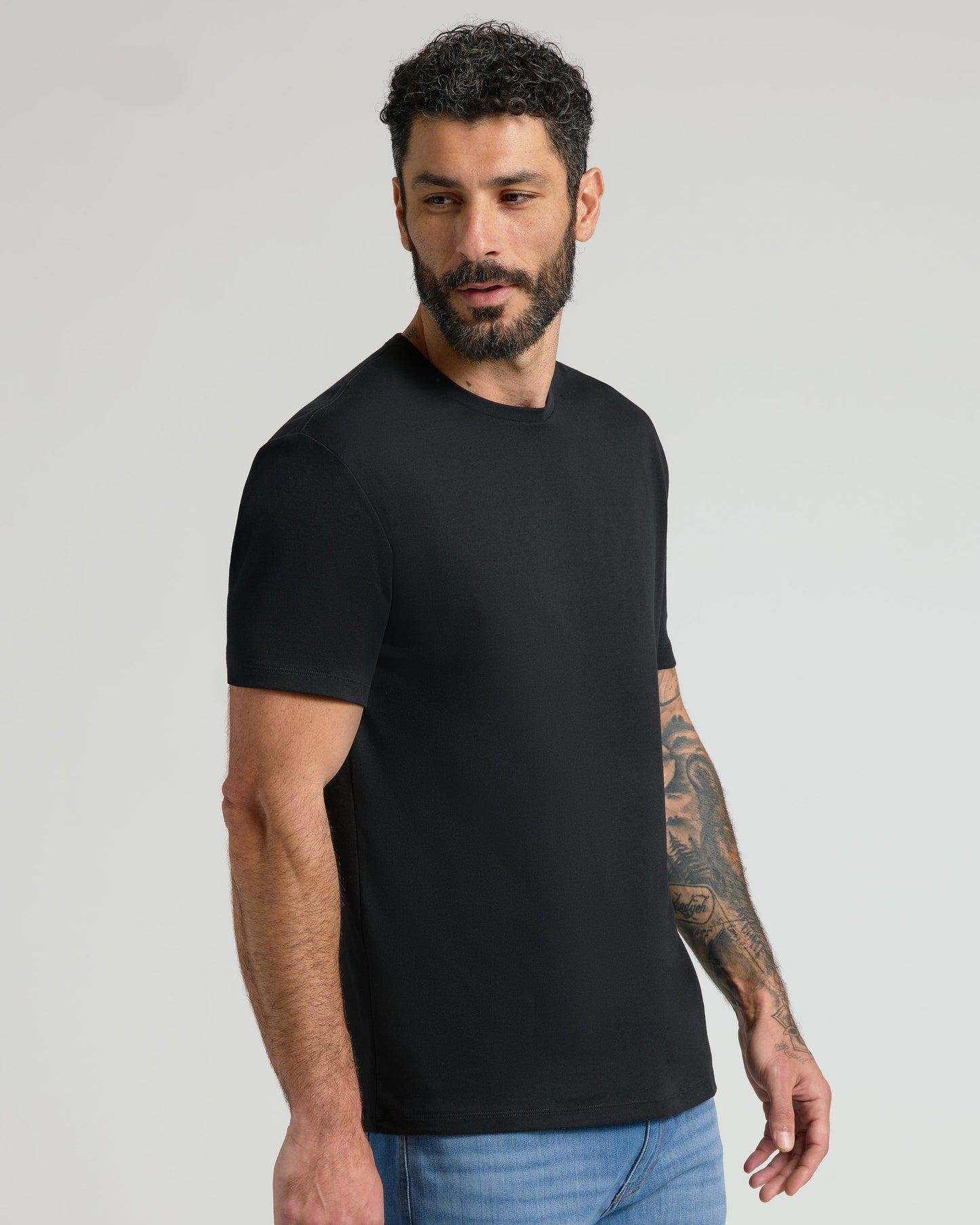 Black Premium Pima Crew Neck 2-Pack