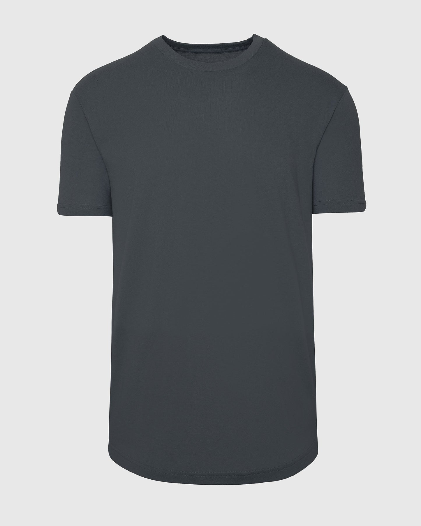 Carbon Curved Hem Classic Crew Neck