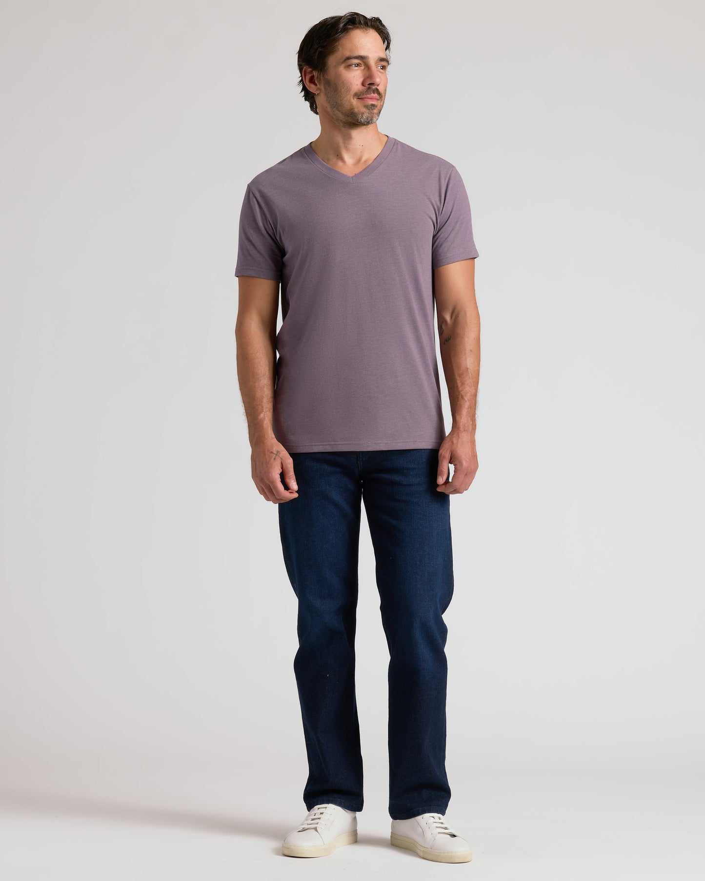 Dark Heather Amethyst Classic V-Neck