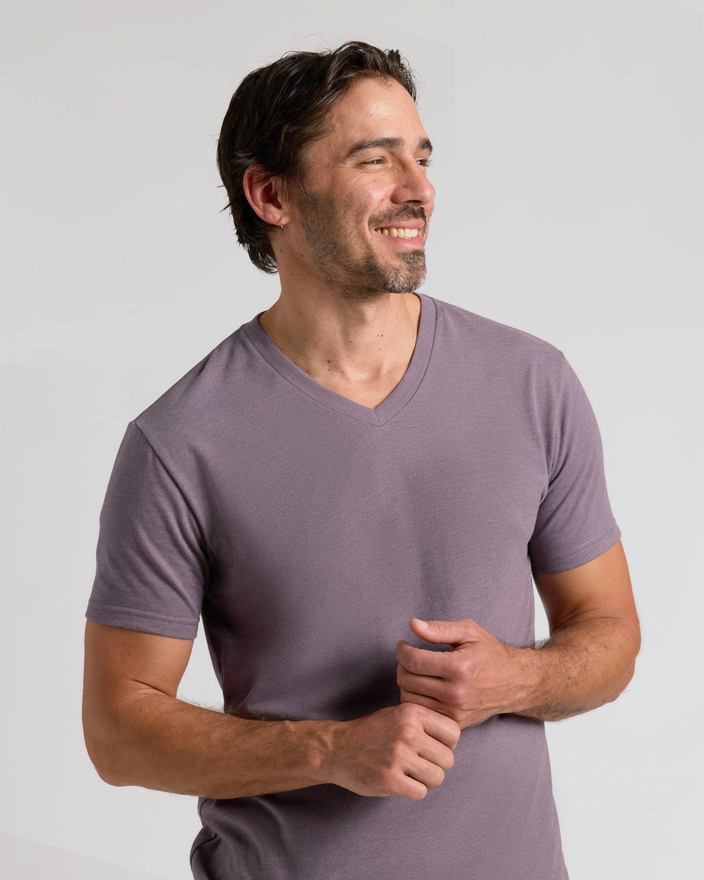 Dark Heather Amethyst Classic V-Neck