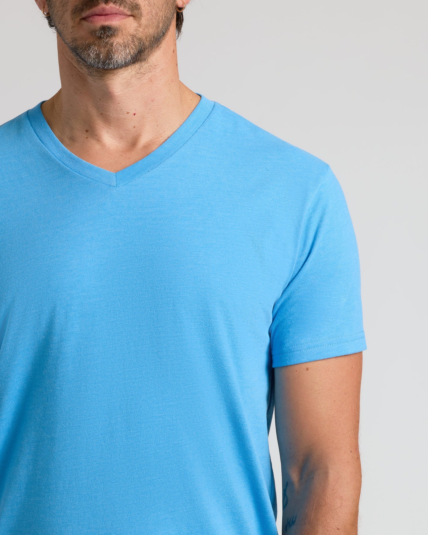 Dark Heather Bahama Blue Classic V-Neck