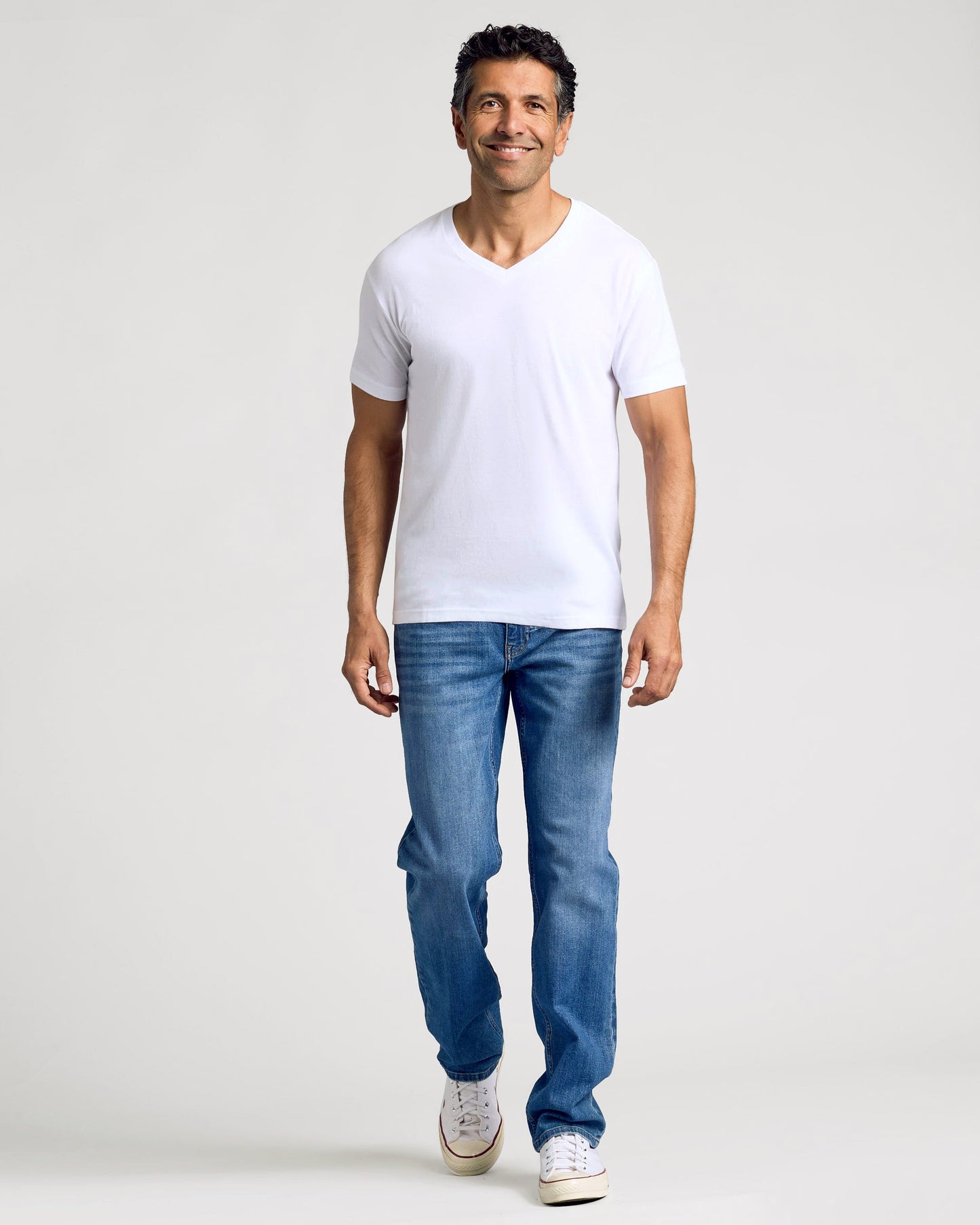 All White Classic V-Neck 10-Pack