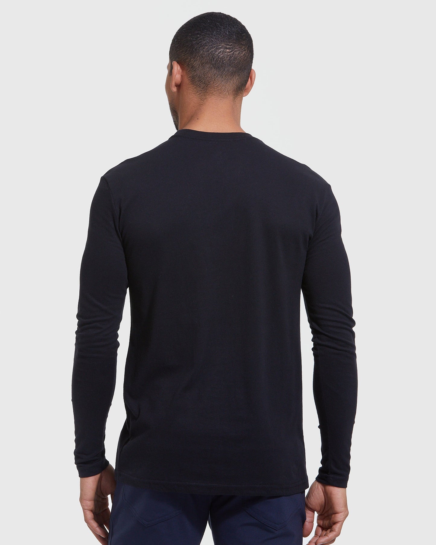 Black Classic Long Sleeve Crew Neck 3-Pack