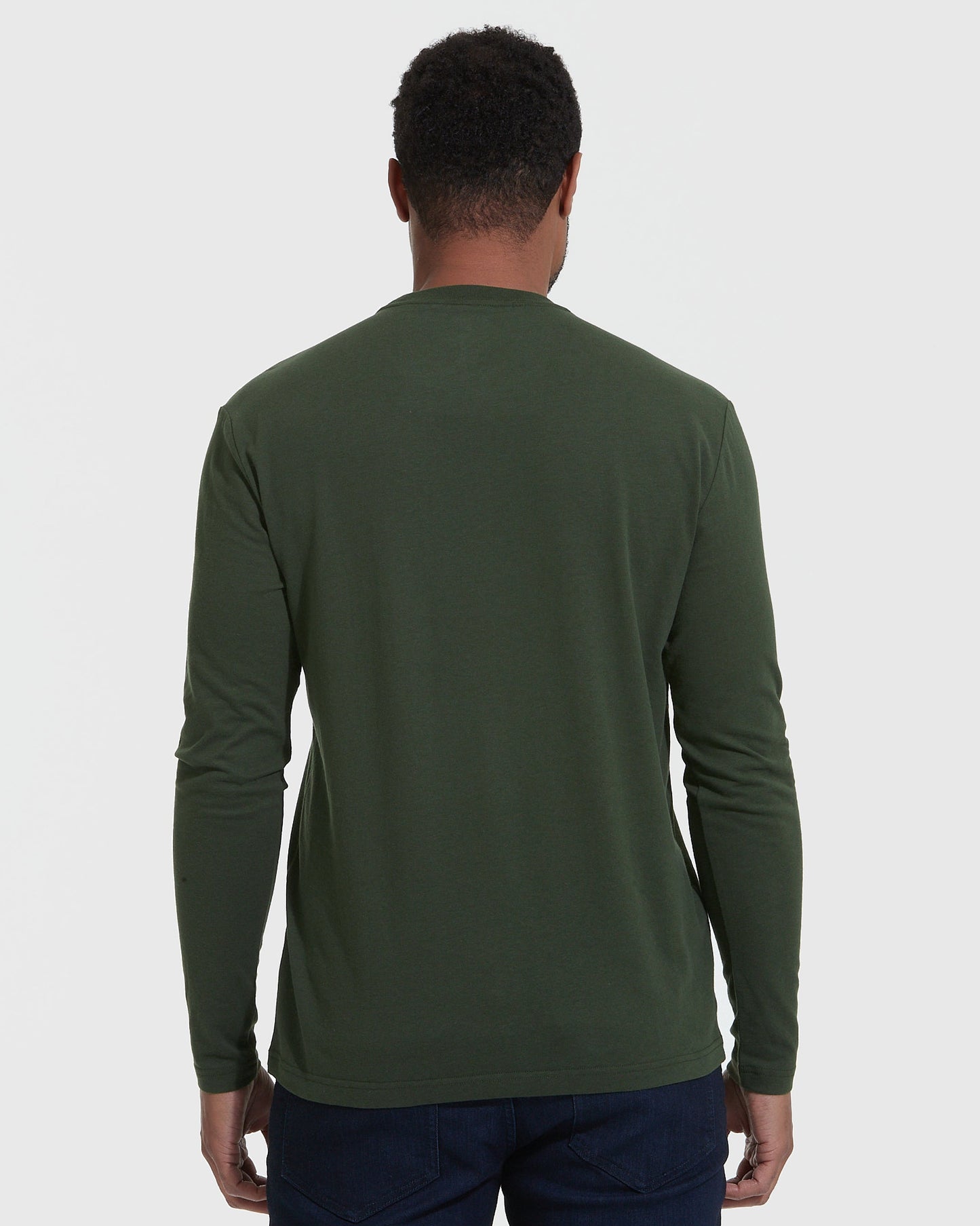 Dark Olive Classic Long Sleeve Crew Neck