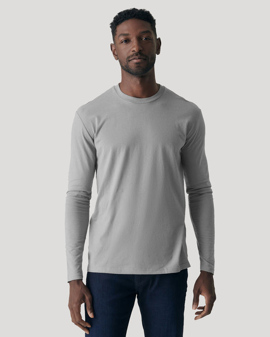 Glacier Gray Classic Long Sleeve Crew Neck