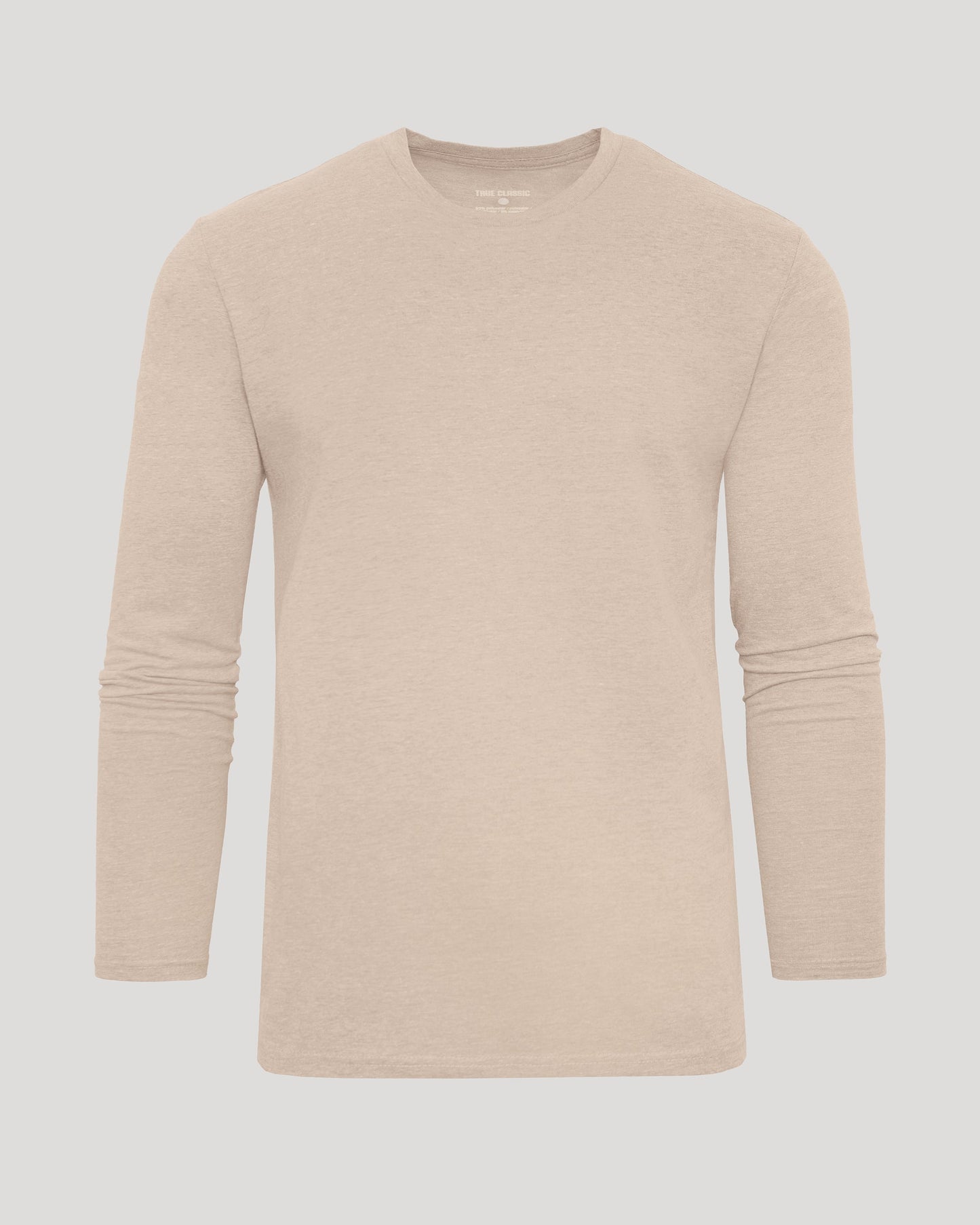 Heather Camel Classic Long Sleeve Crew Neck