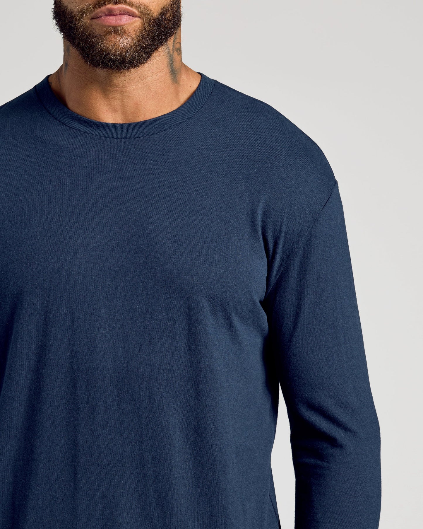 Navy Classic Long Sleeve Crew Neck