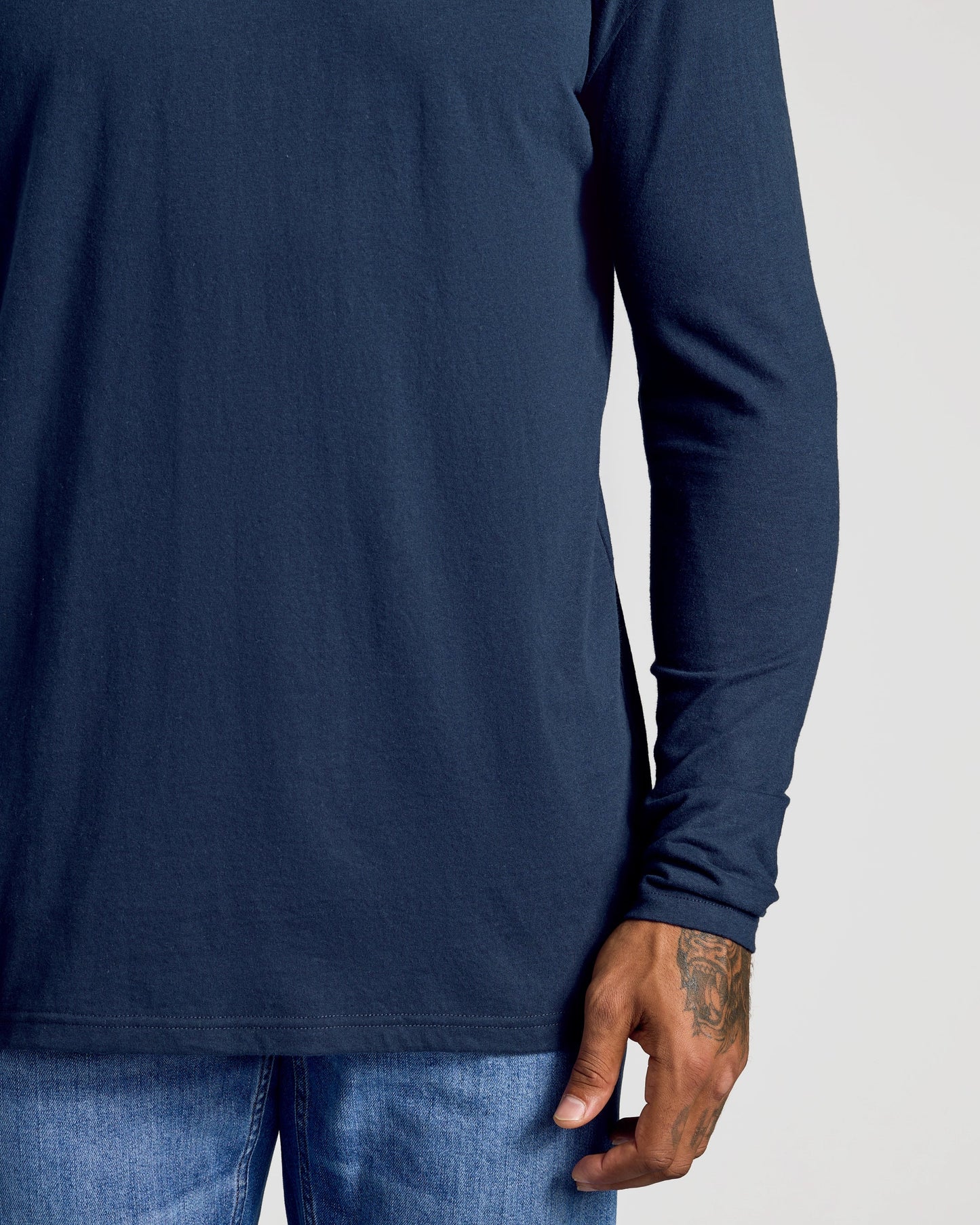 Navy Classic Long Sleeve Crew Neck