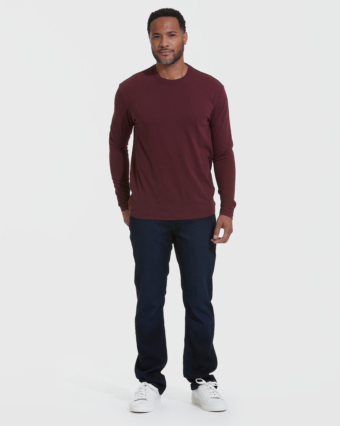 Mahogany Classic Long Sleeve Crew Neck
