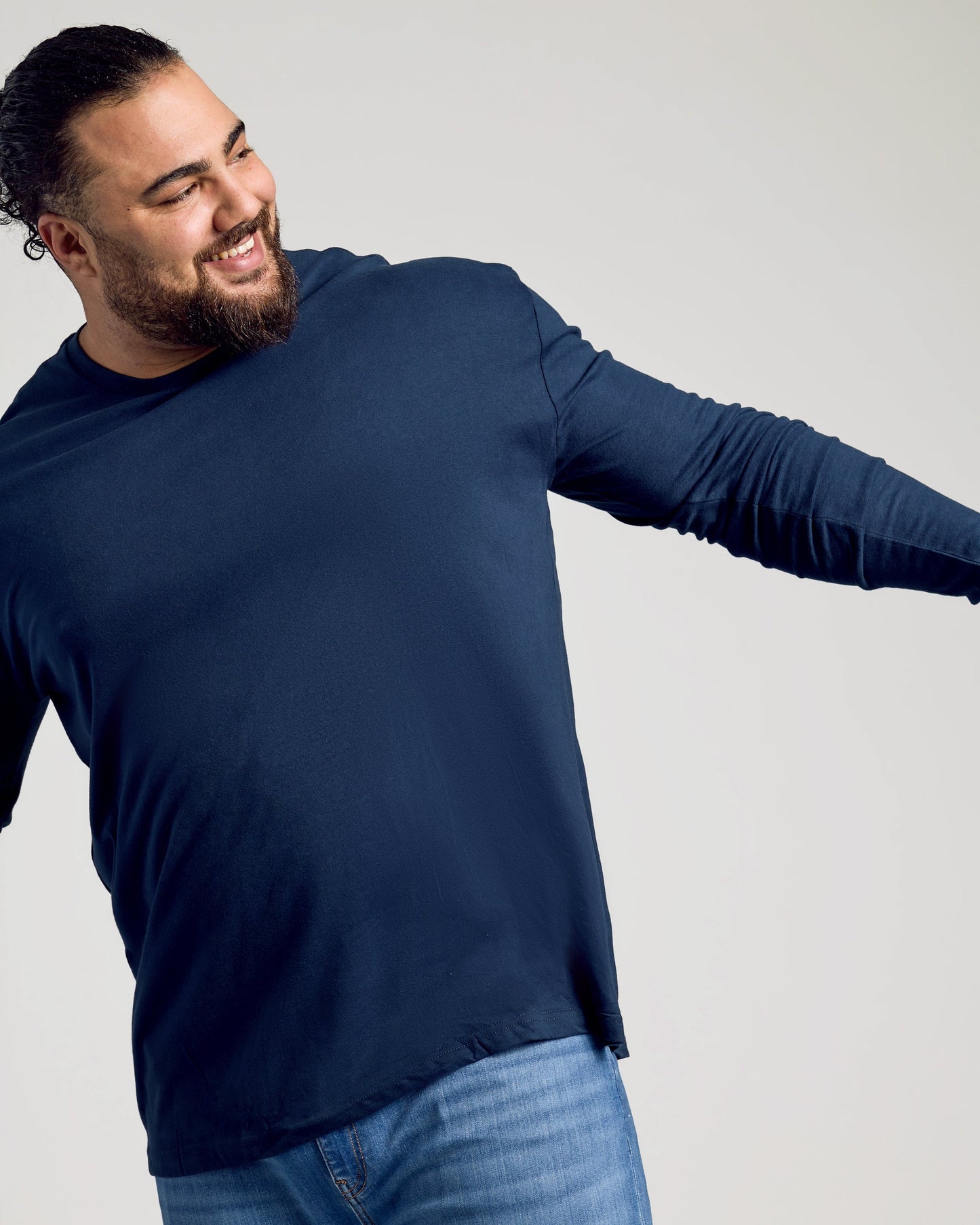 Navy Classic Long Sleeve Crew Neck