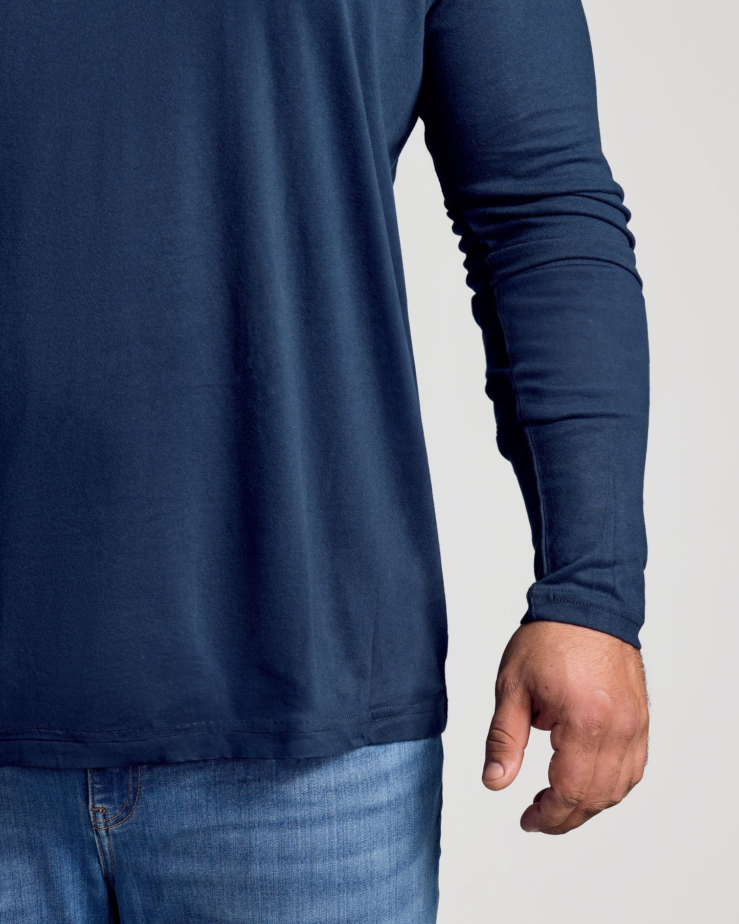 Navy Classic Long Sleeve Crew Neck