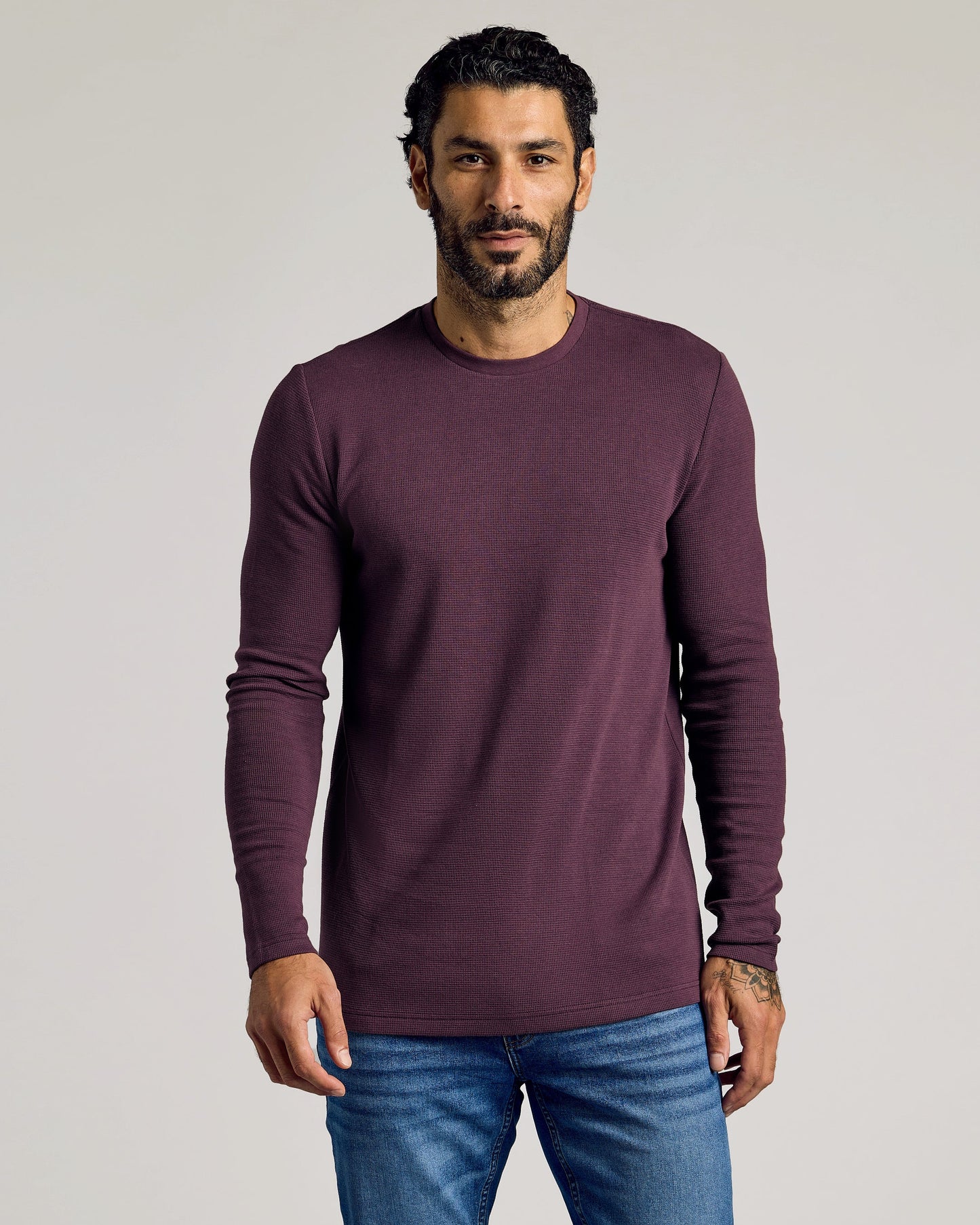 Seasonal Waffle Long Sleeve Crew Neck 3-Pack
