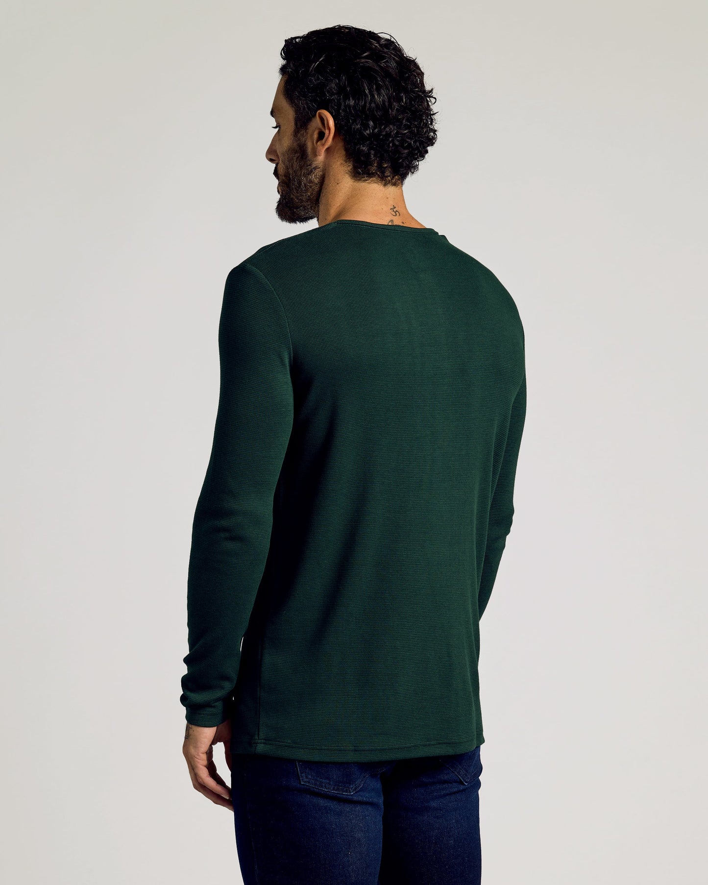 Kale Waffle Long Sleeve Henley