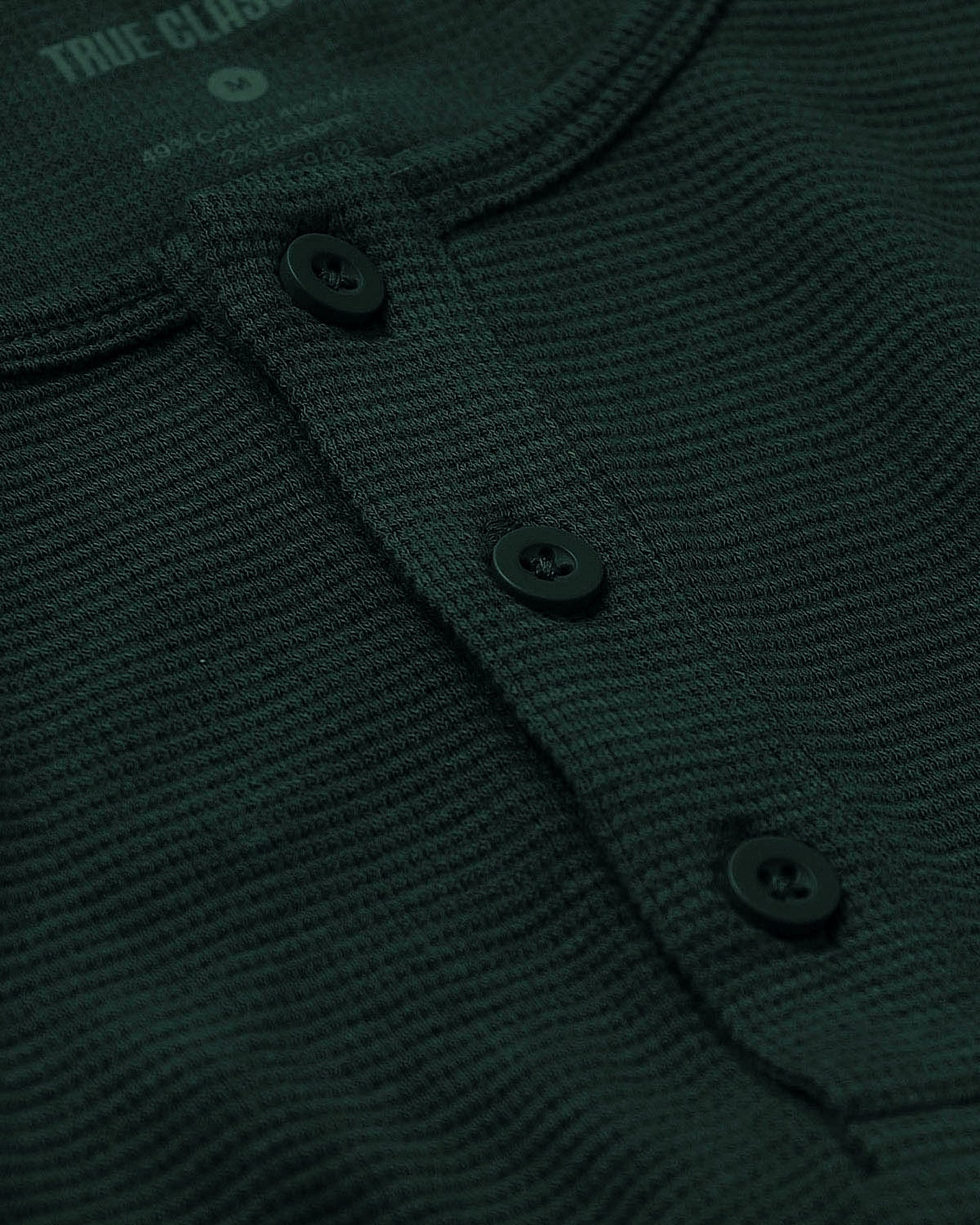 Kale Waffle Long Sleeve Henley