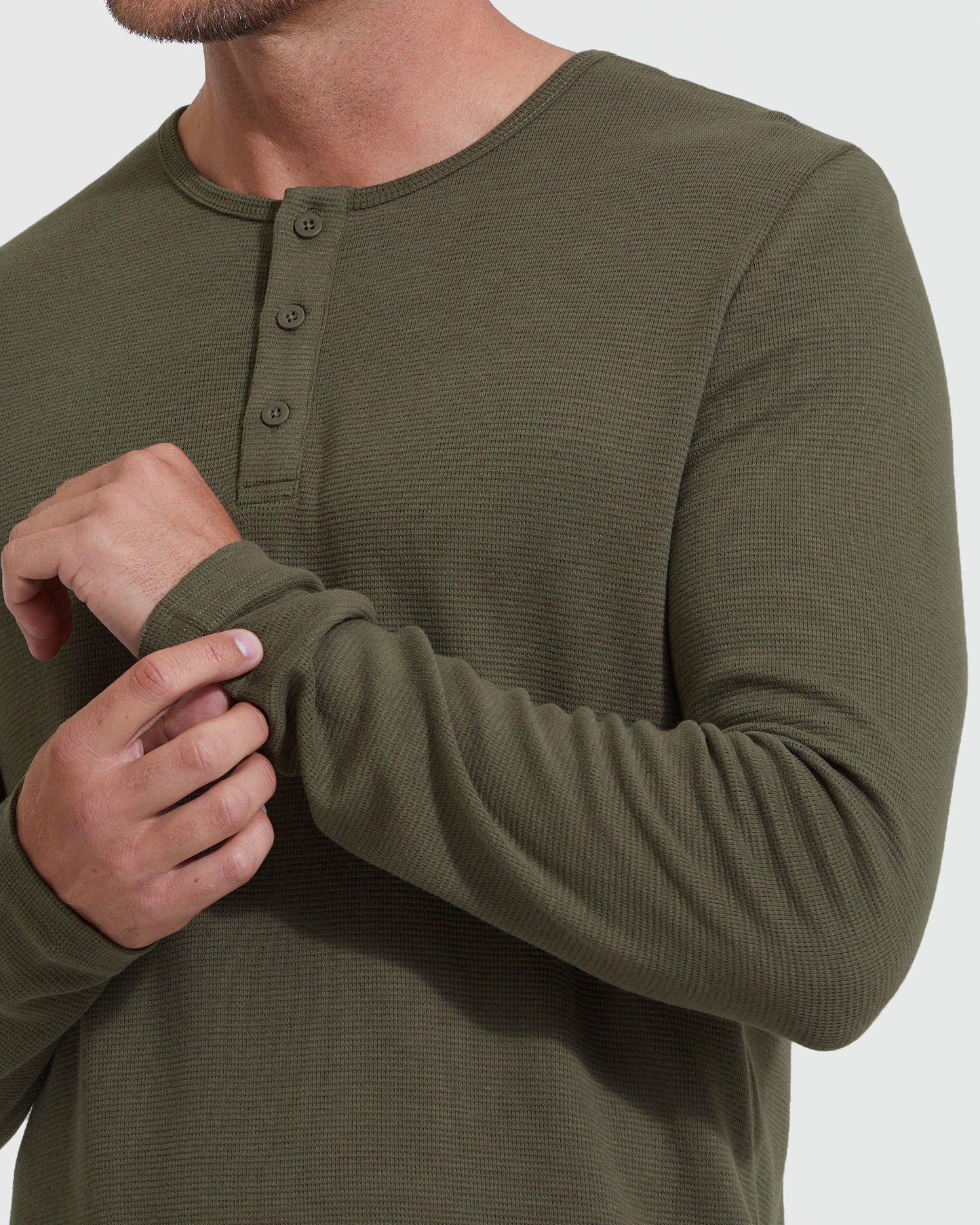 Waffle Long Sleeve Henley 3-Pack