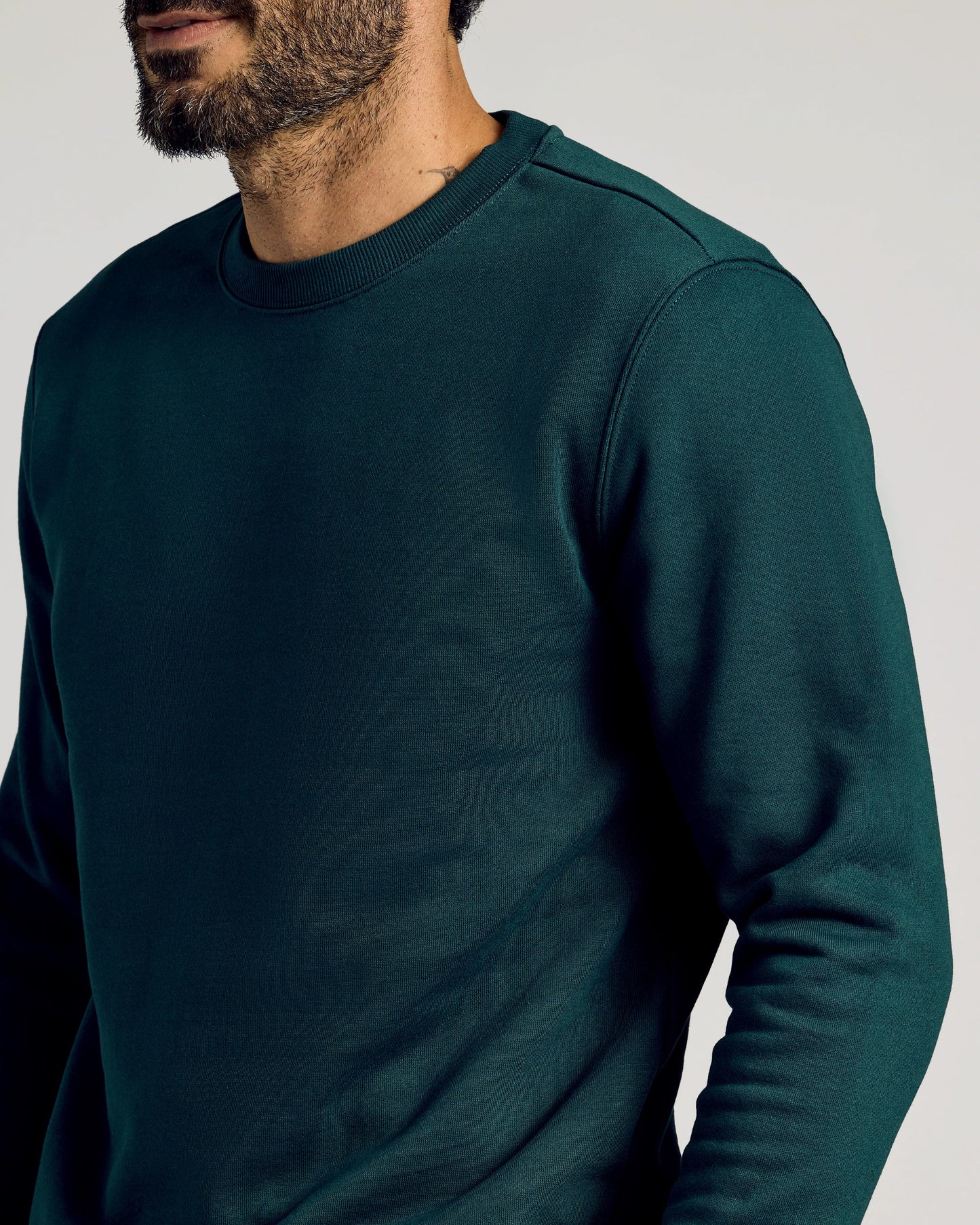 Emerald Fleece French Terry Pullover Crew Neck