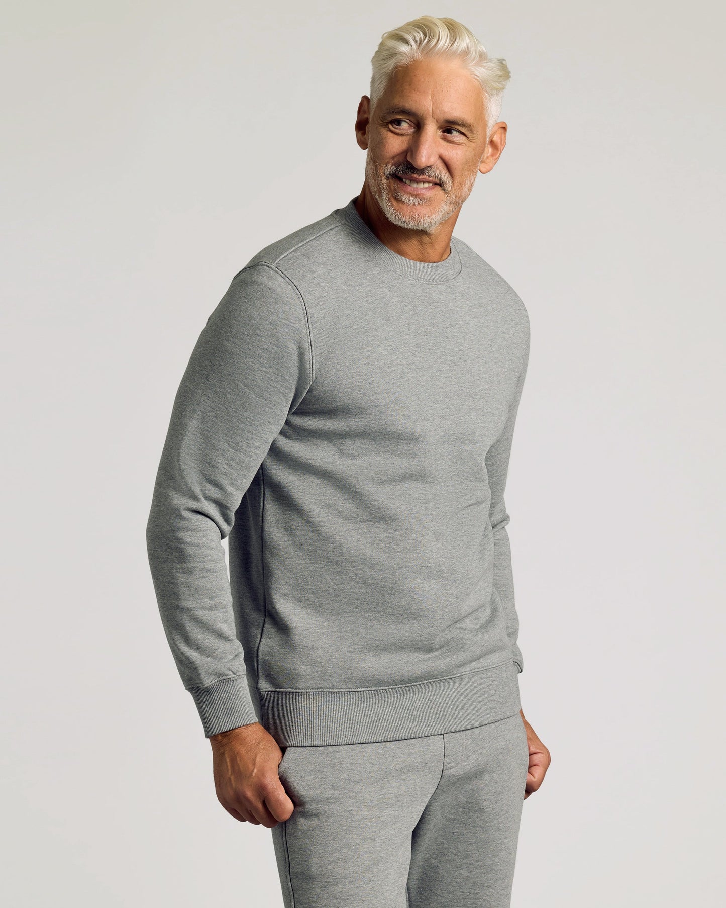 Dark Heather Gray Pullover Fleece Crew & Jogger 2-Pack