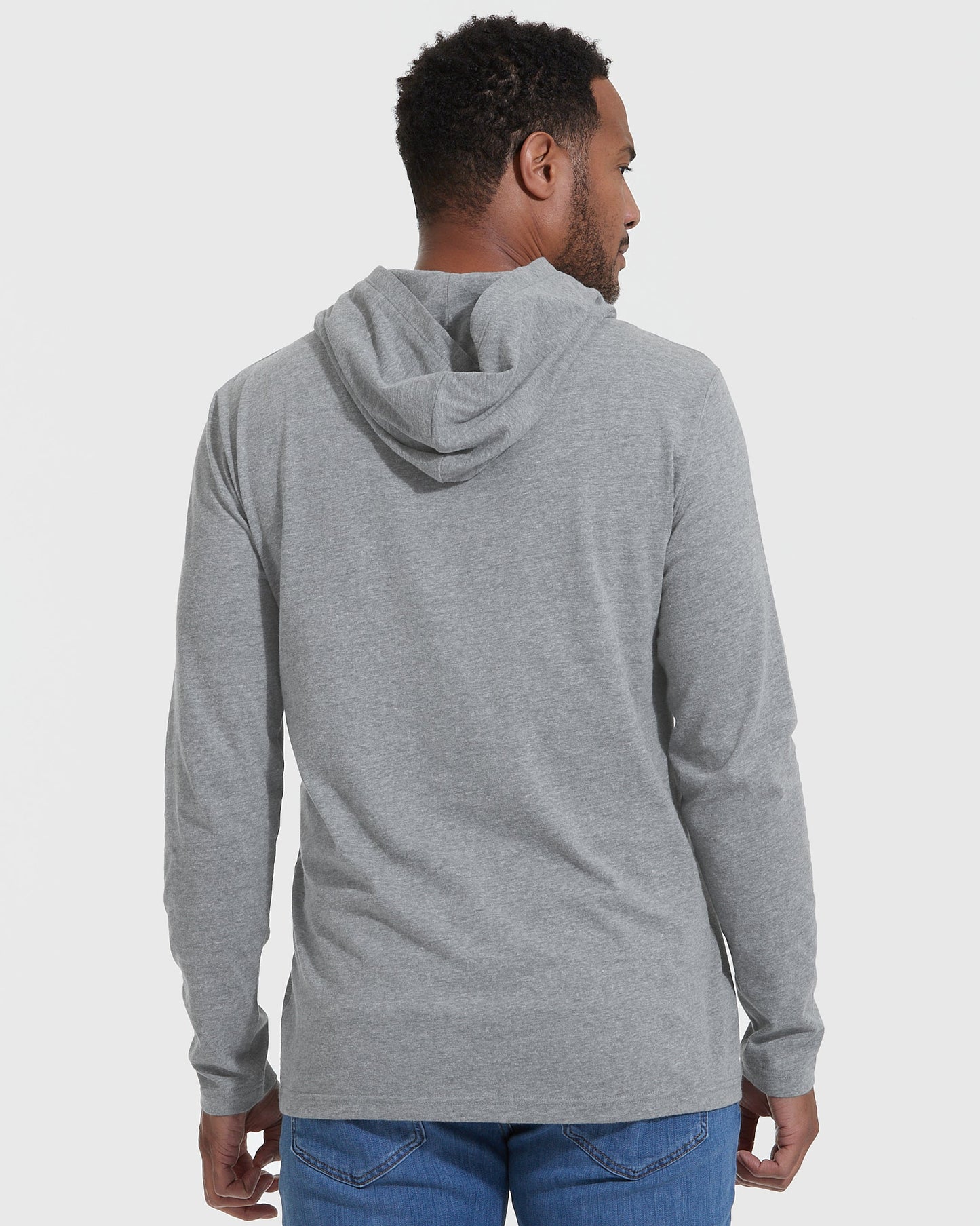 Heather Gray Hooded Long Sleeve T-Shirt