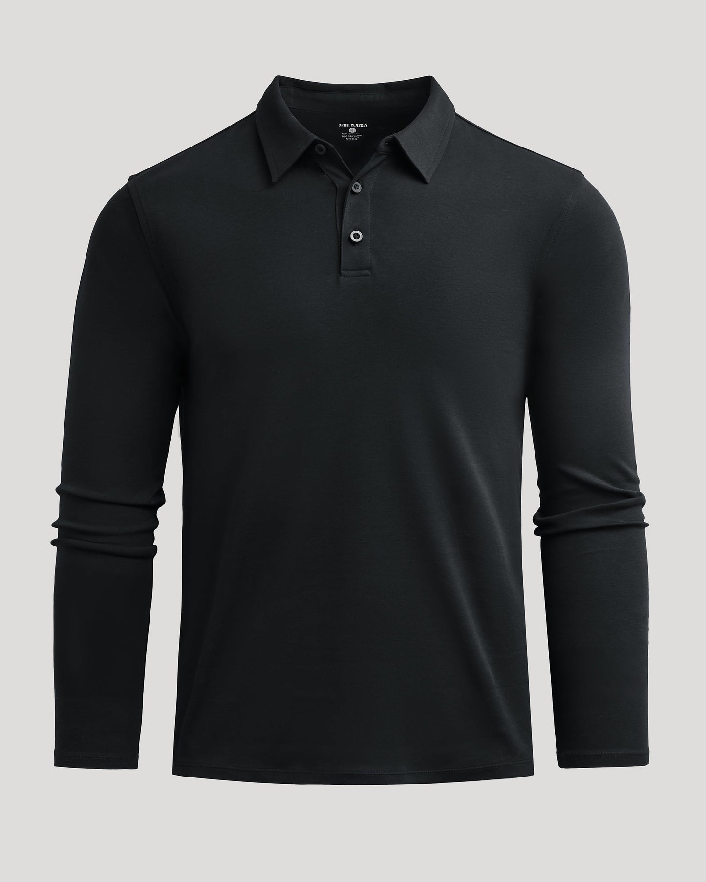 Black Long Sleeve Premium Pima Polo