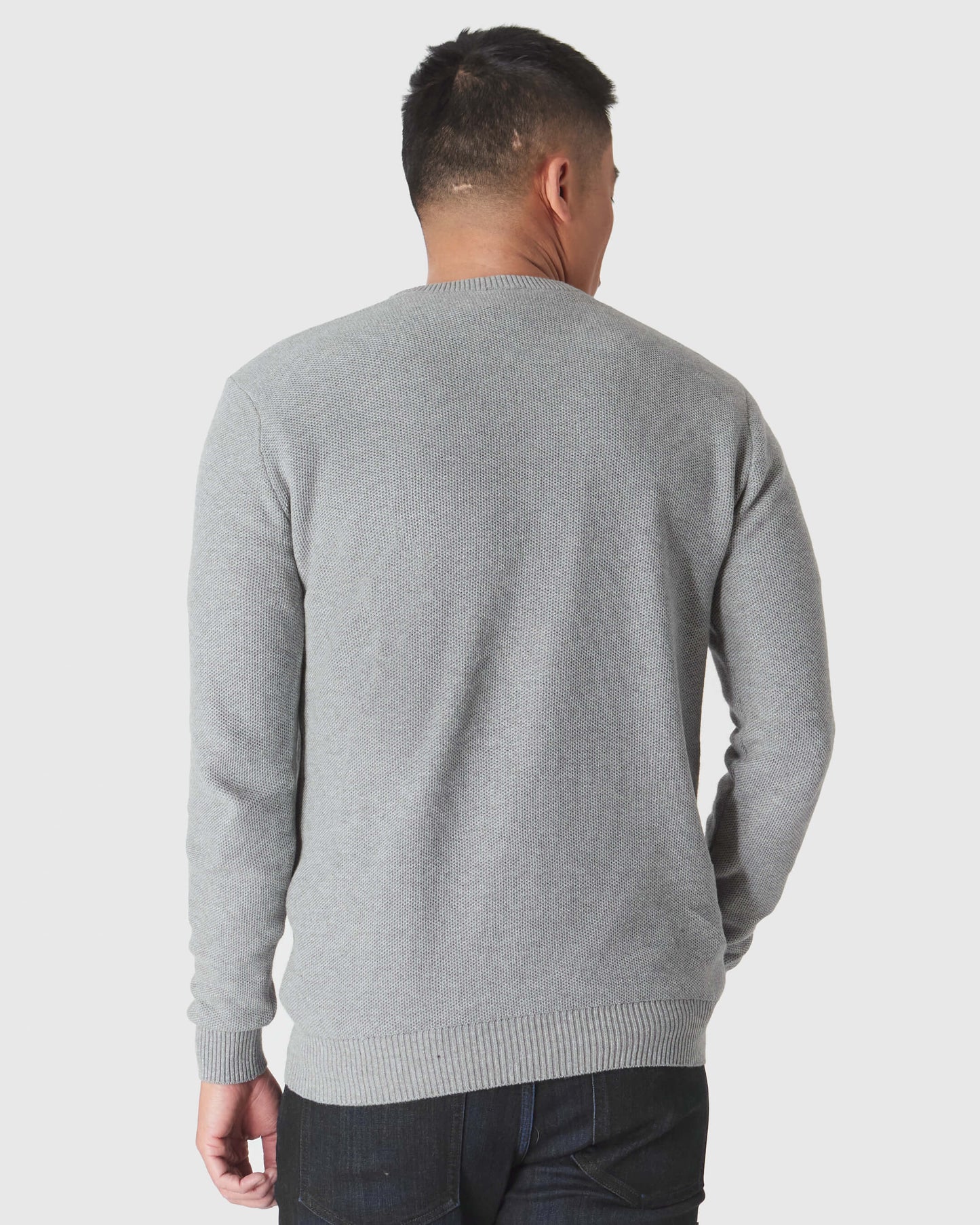 Heather Gray Pique Crew Sweater 2-Pack