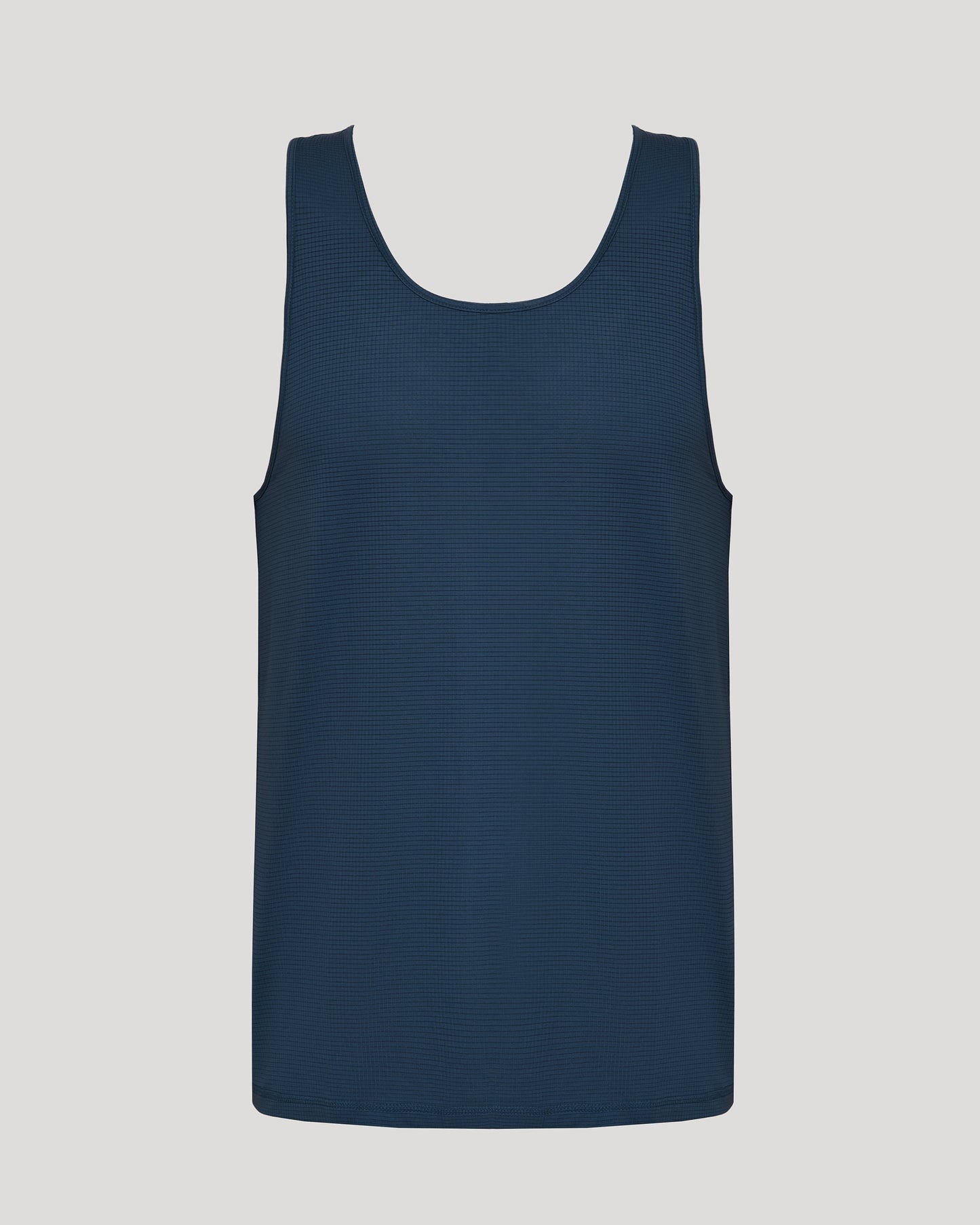 Navy Sleeveless Active Mesh Tank