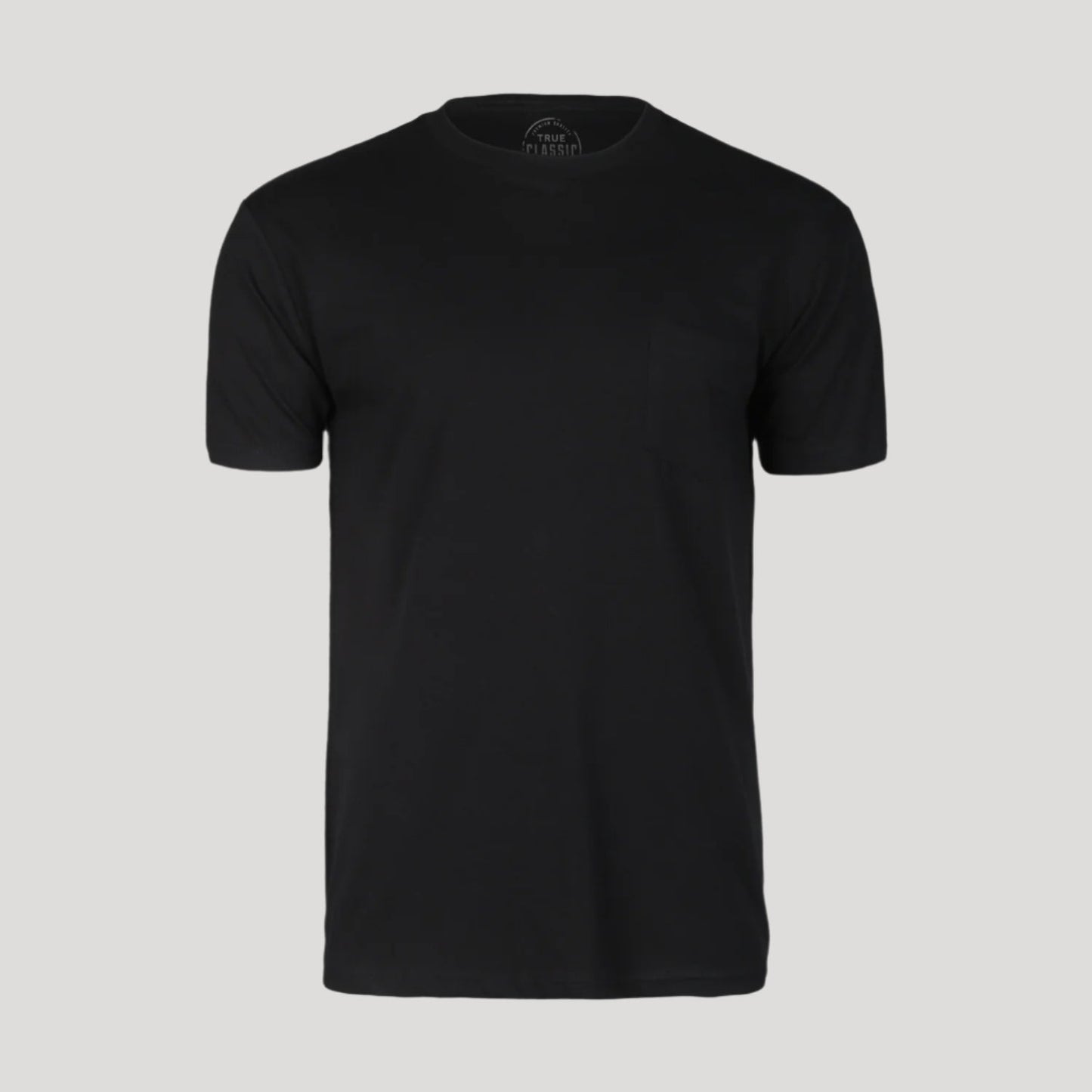 Black Pocket Crew Tee