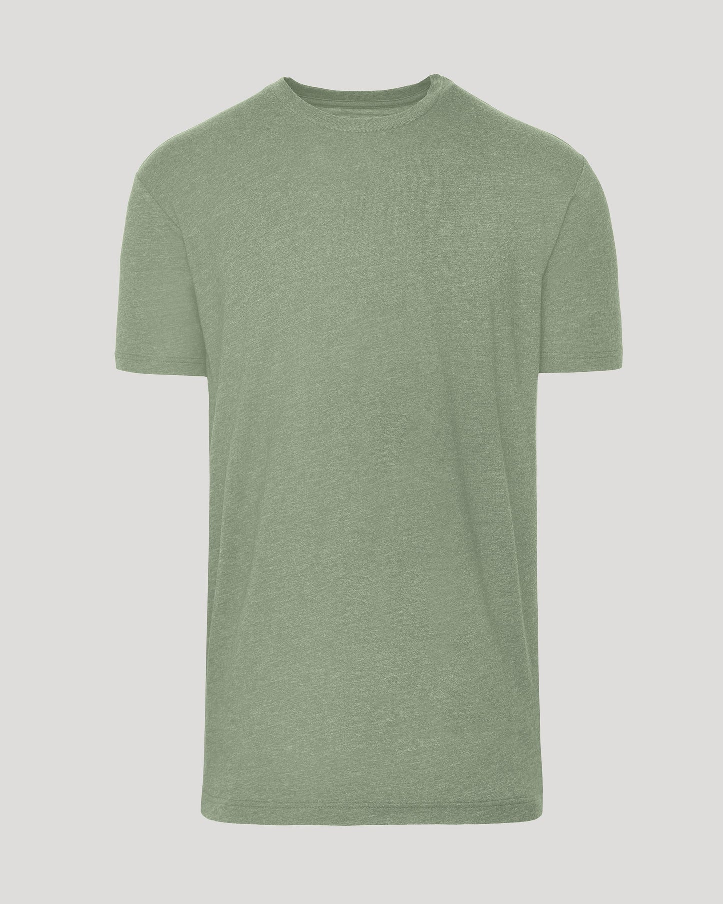 Dark Heather Bay Green Tall Straight Hem Crew Neck T-Shirt