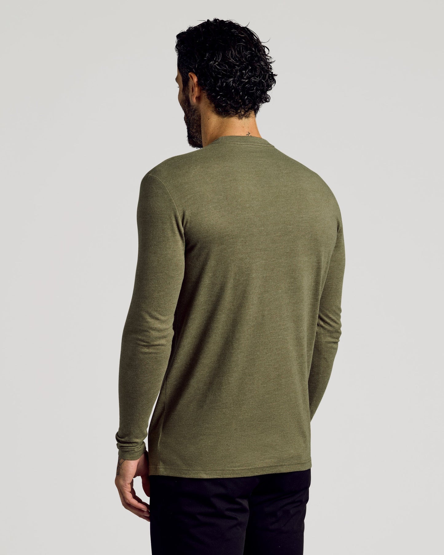 Heather Military Green Tall Long Sleeve T-Shirt