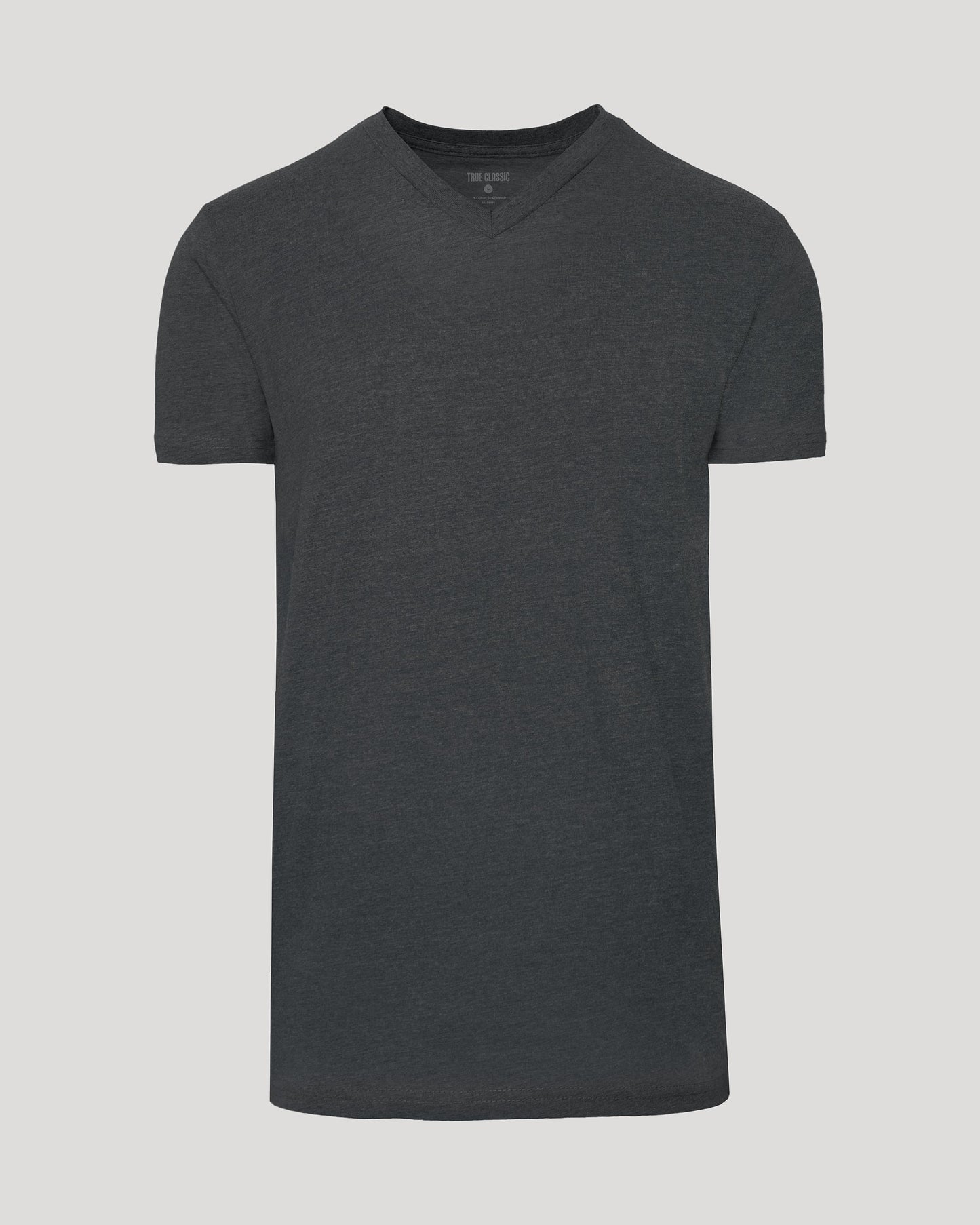 Charcoal Heather Gray Tall Short Sleeve Classic V-Neck