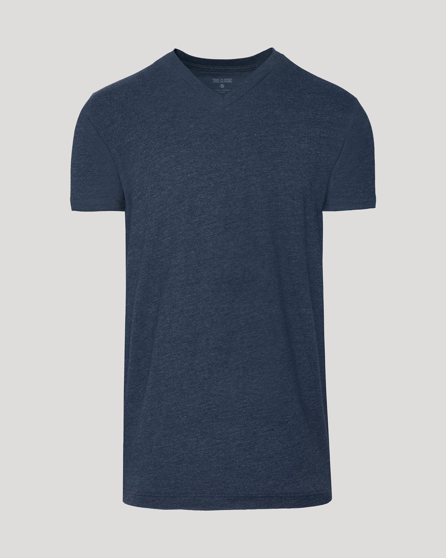 Heather Navy Tall Short Sleeve Classic V-Neck
